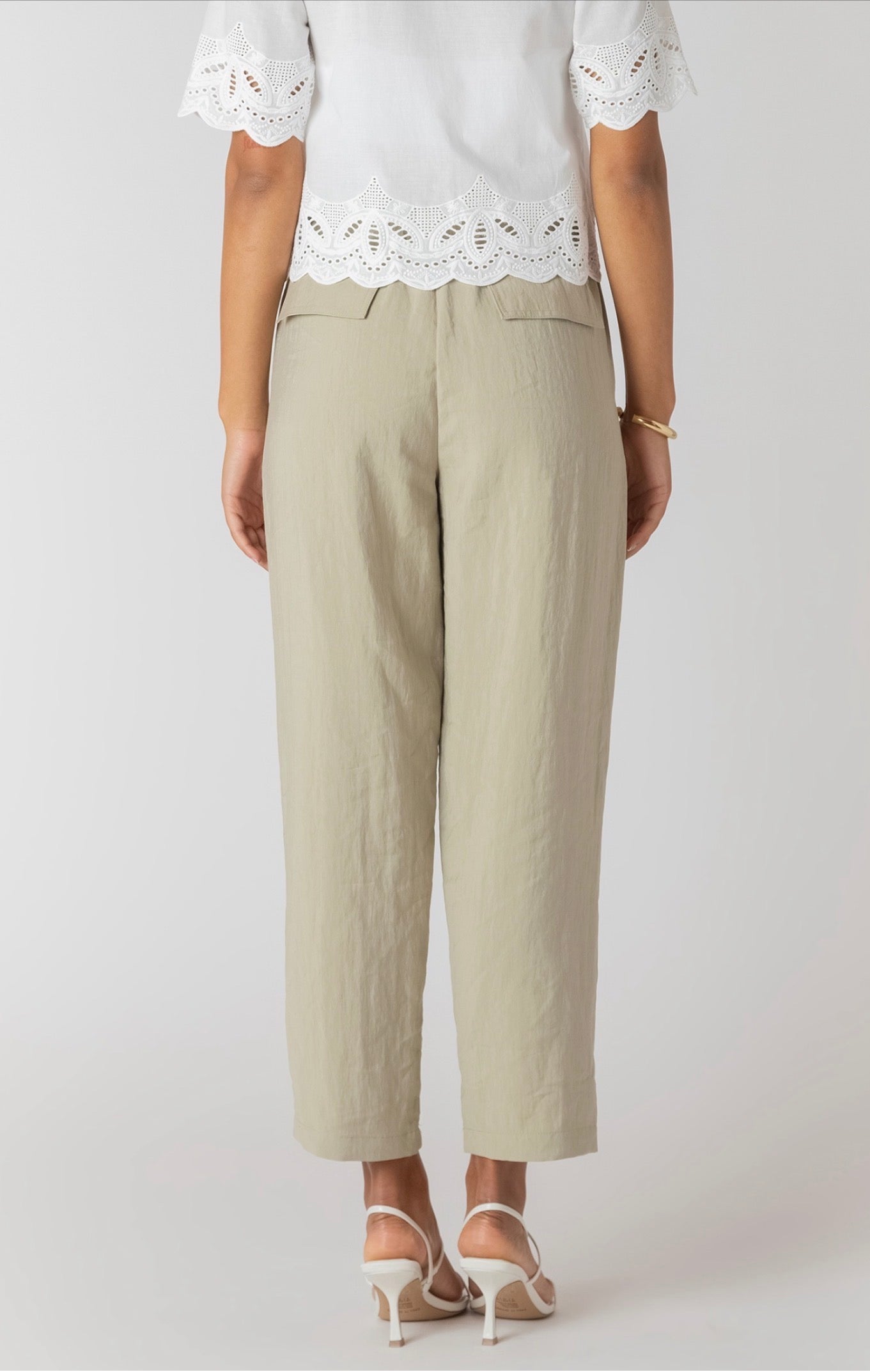 Room 34 Straight Leg Casual Pants Light Sage