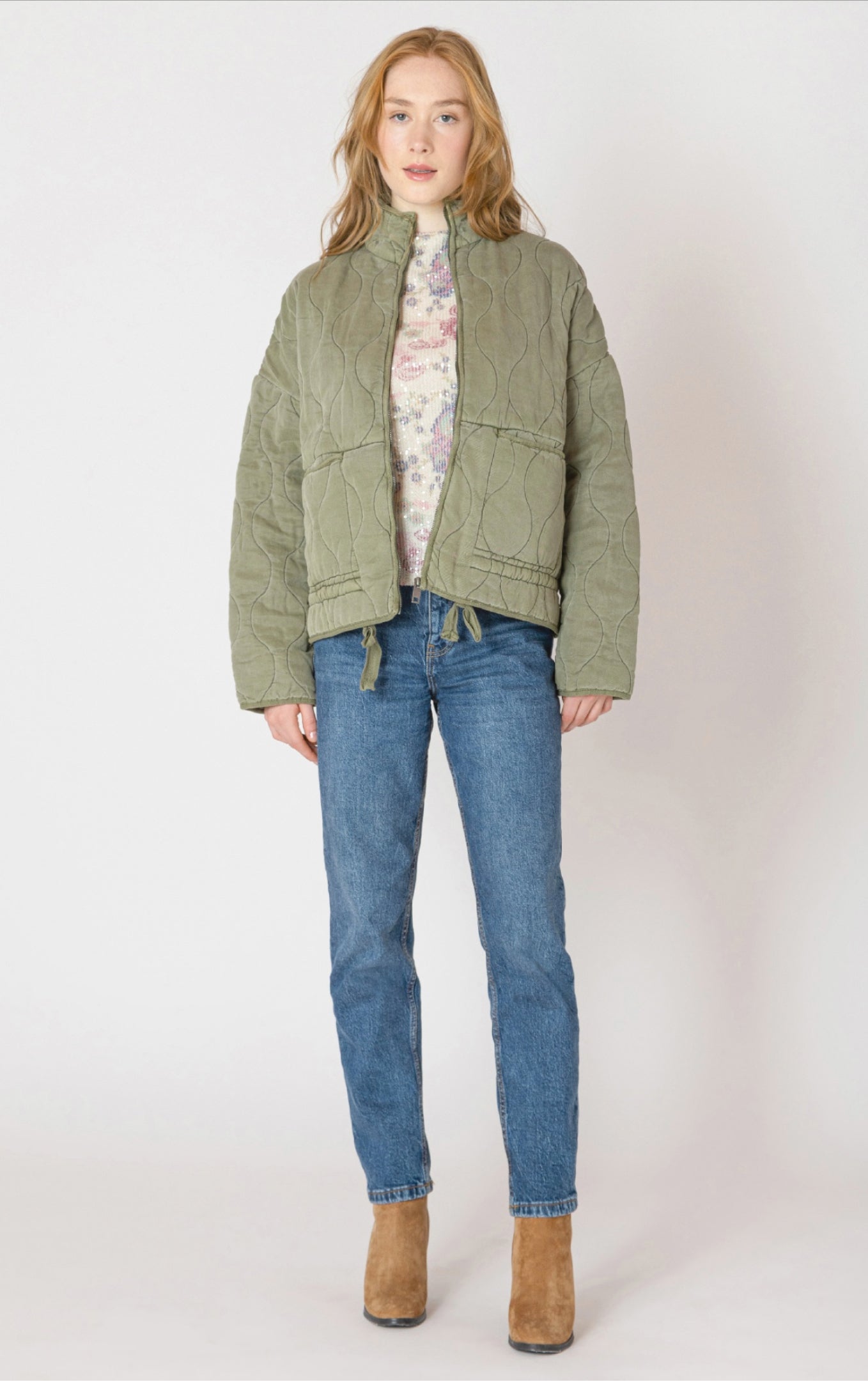 Dex Olive Quilted Jacket