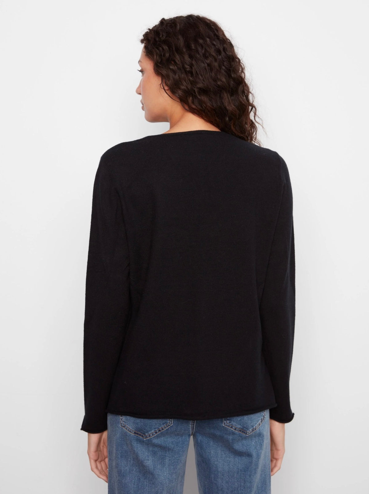 Charlie B Basic V-Neck Sweater Black