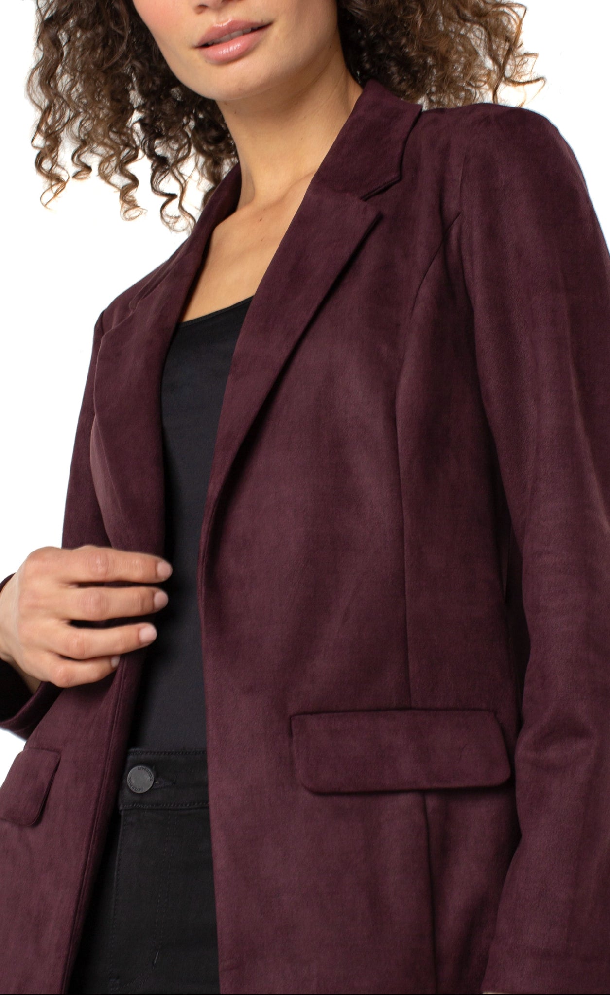 Liverpool Boyfriend Blazer Dark Oxblood