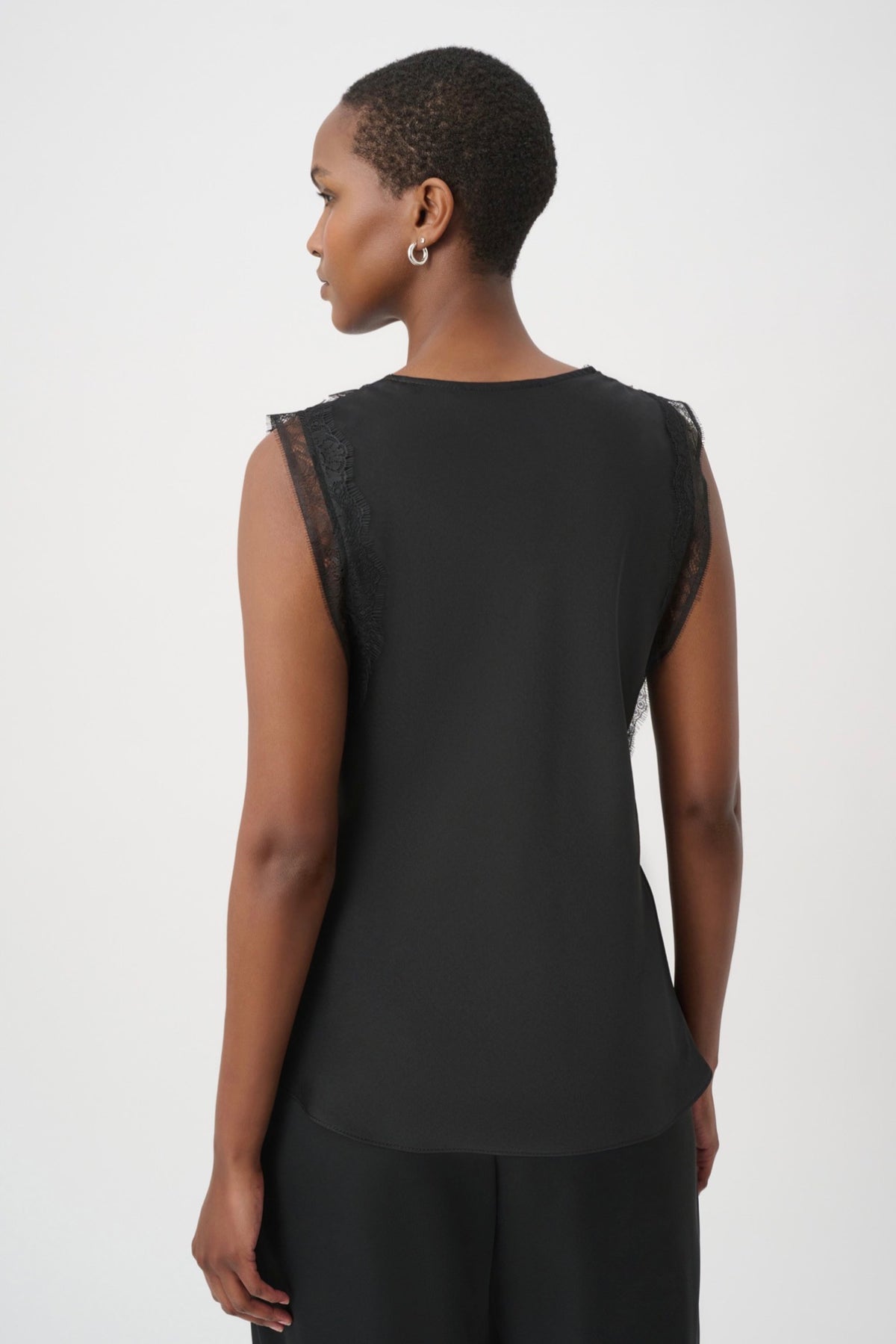 Joseph Ribkoff Recycled Satin Sleeveless Top Black 264175