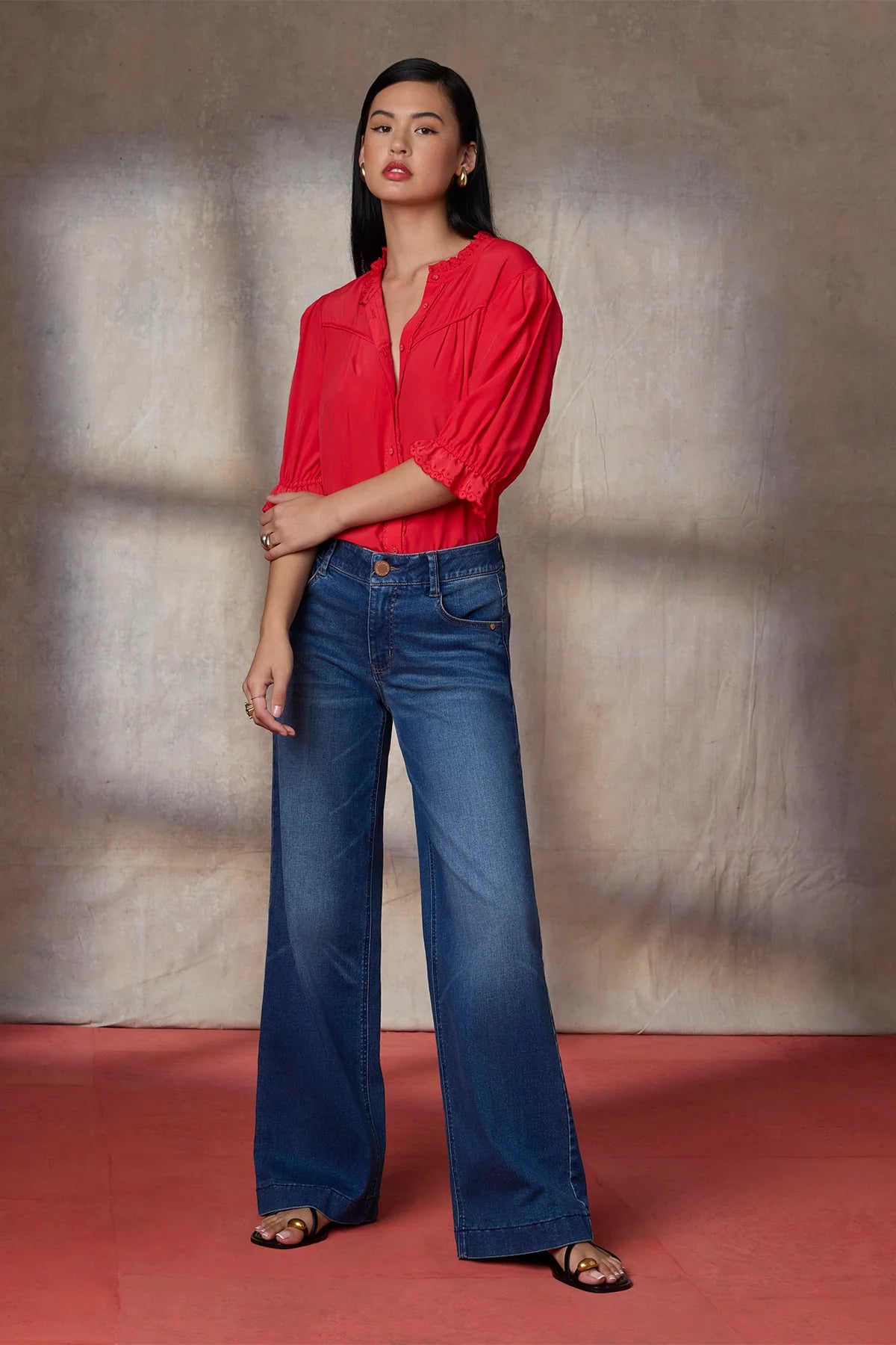 Wit & Wisdom Sam High Rise Wide Leg Jeans