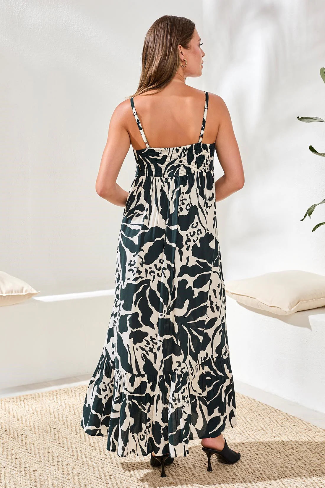 Tribal Frill Bottom Maxi Dress