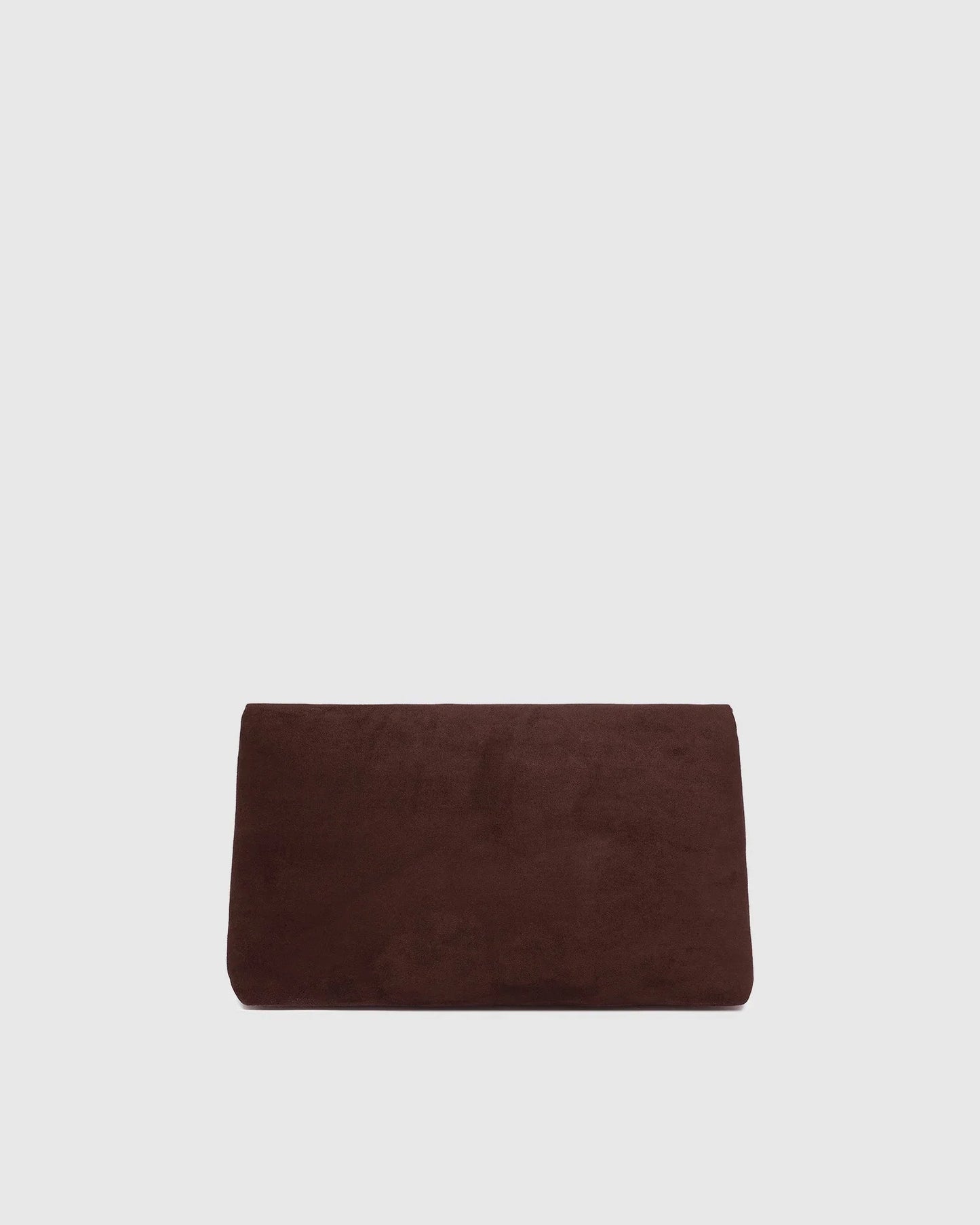 Louenhide Luka Suede Clutch Crossbody Bag Chocolate