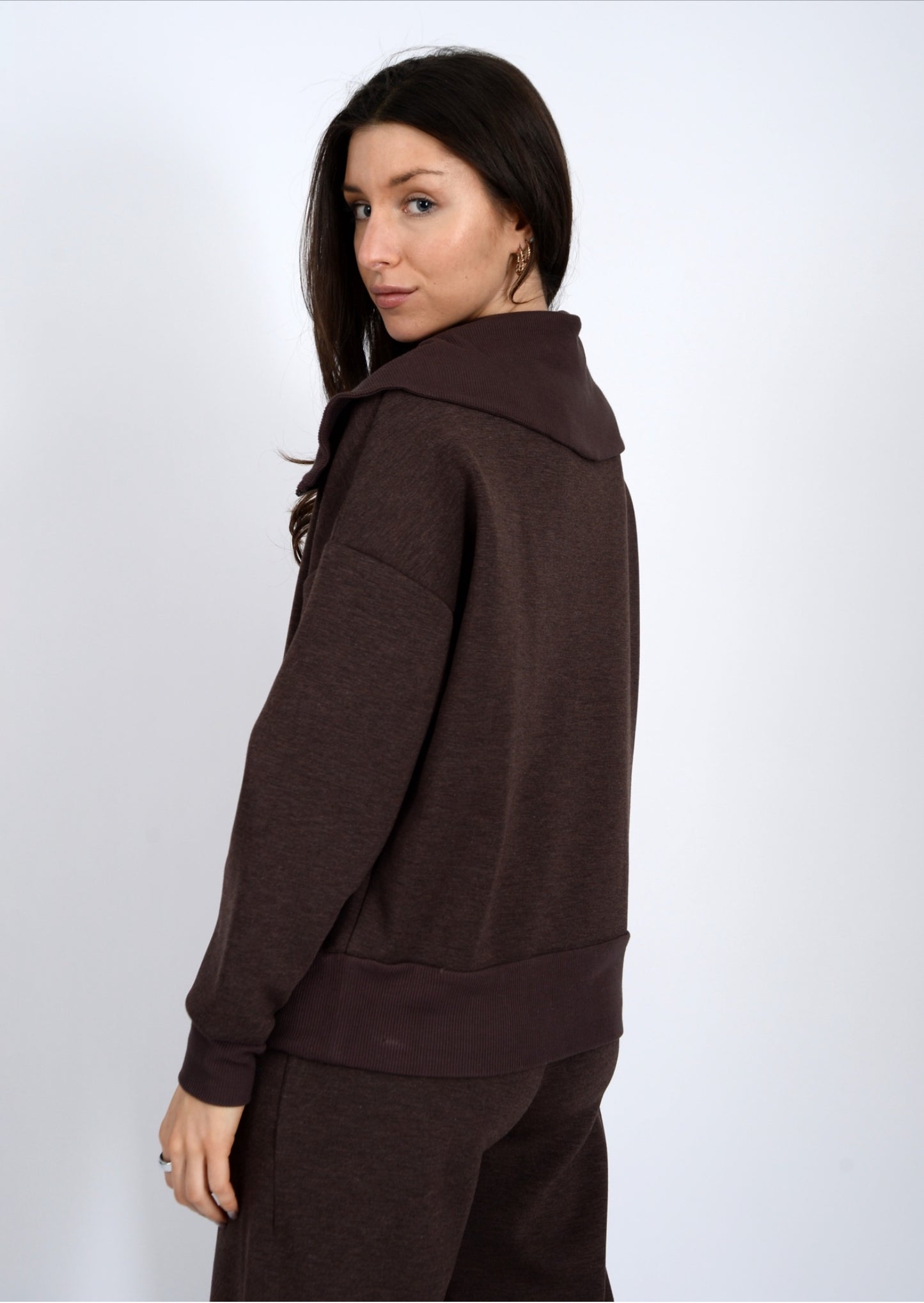 RD Style Sean Mel Knit Long Sleeve Half Zip