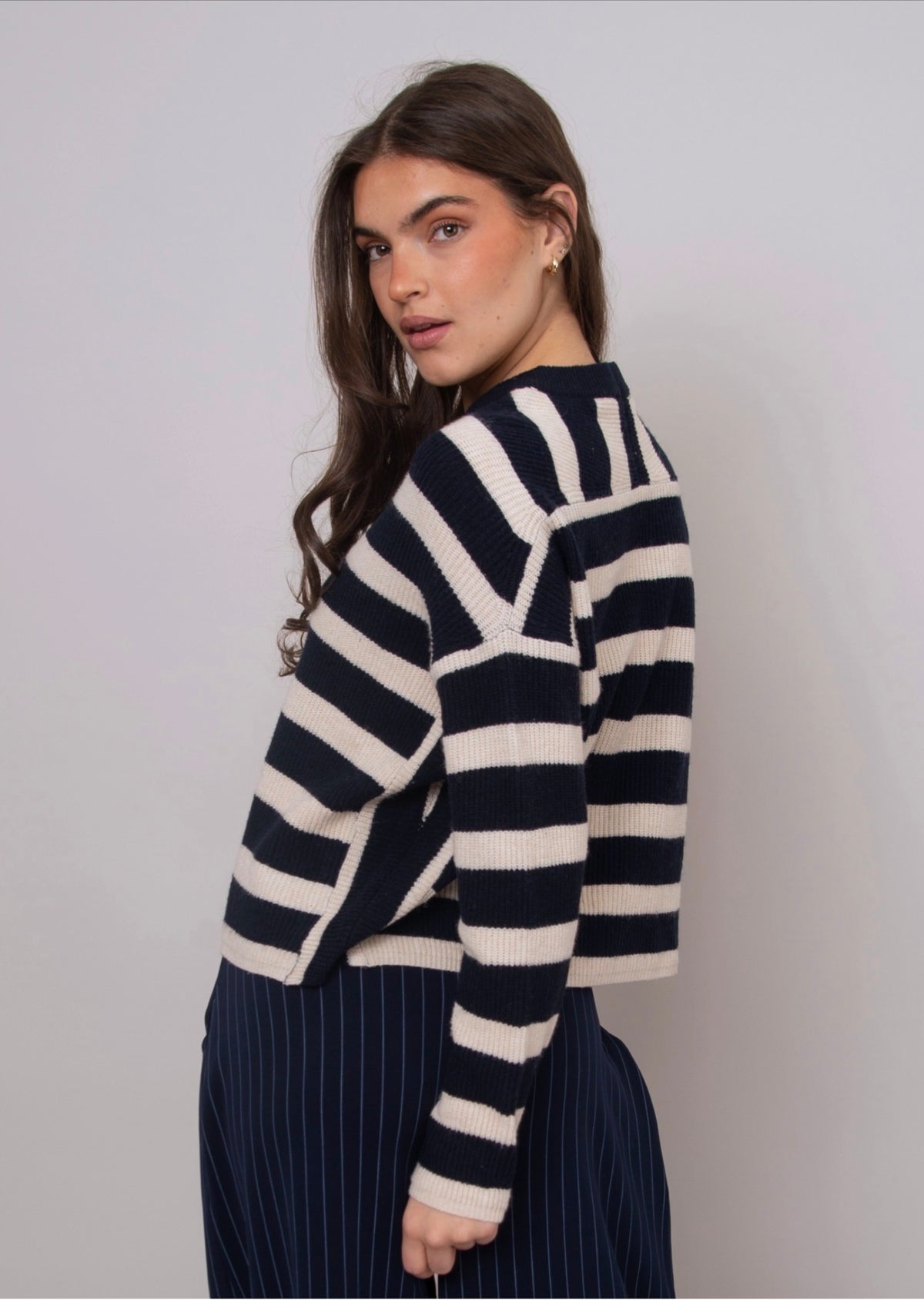 RD Style Maheen Striped Crewneck Sweater