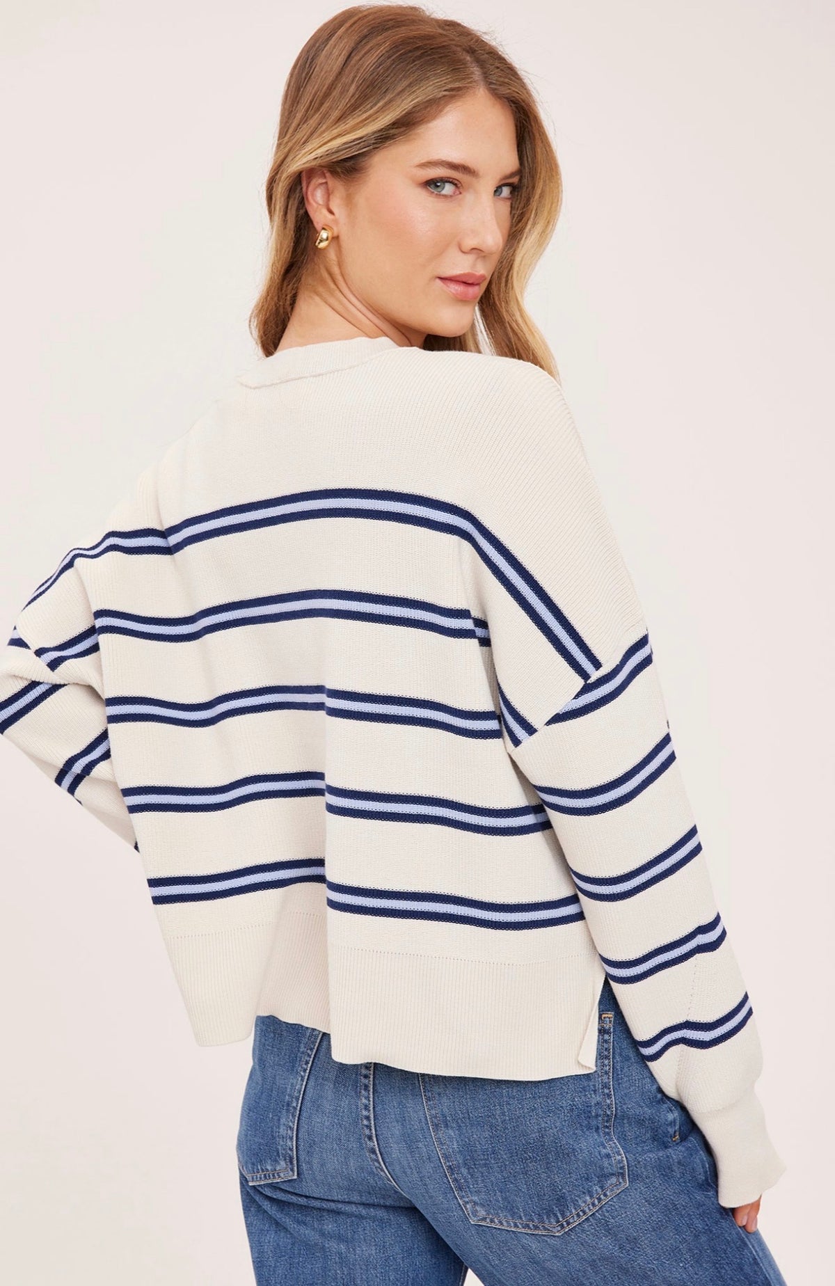 Gentle Fawn Echo Stripe Sweater Cream