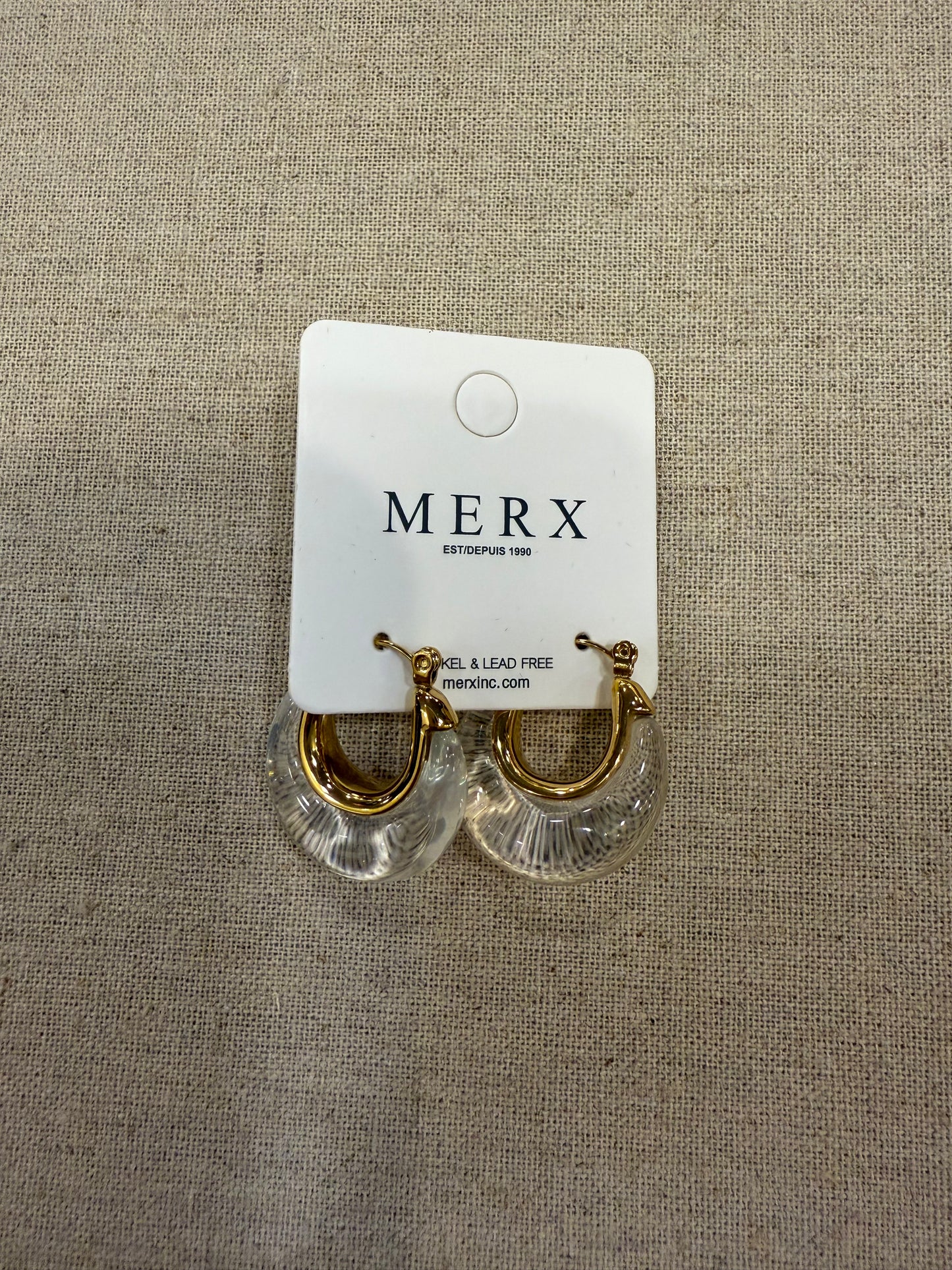 Merx Clear Hoop Earrings