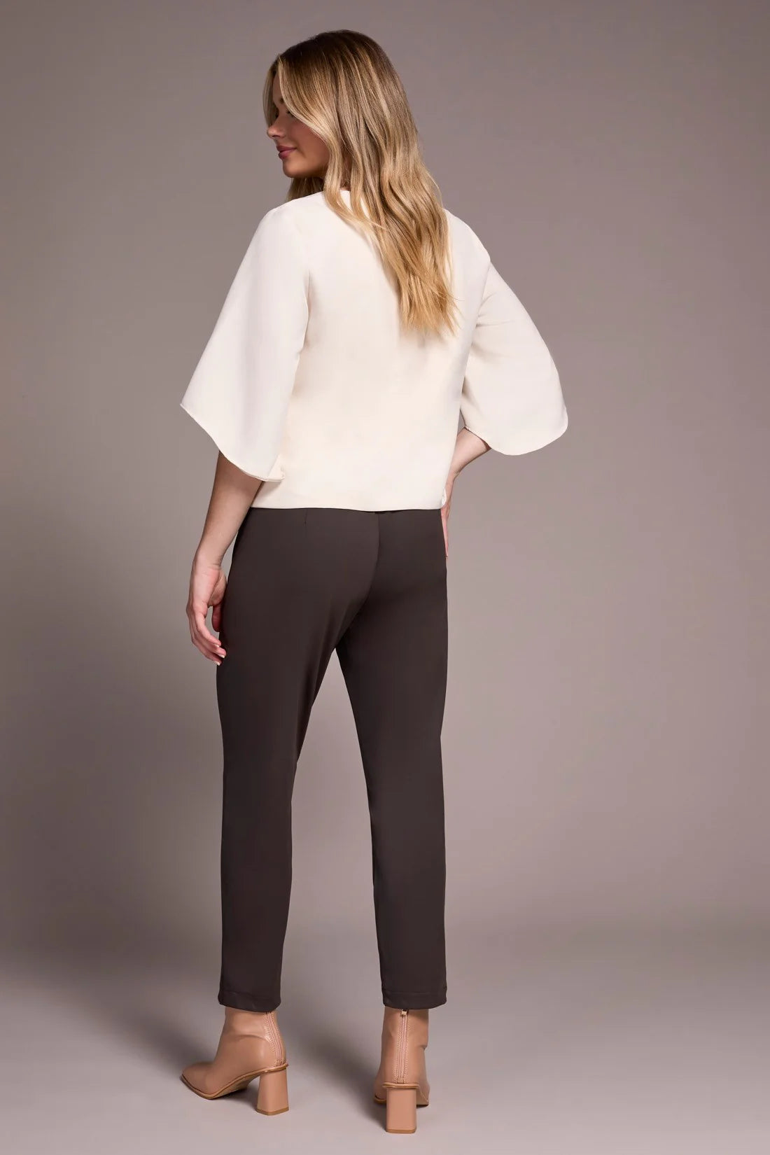 Tribal Crepe Flutter Sleeve Blouse Moonstone