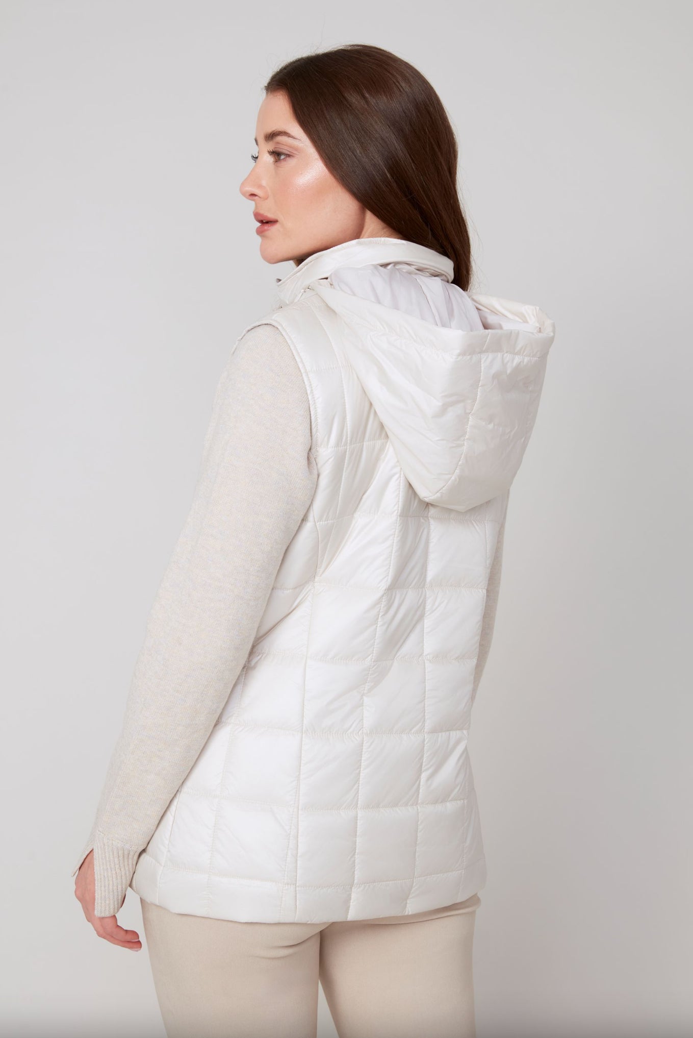 Renuar Hooded Vest Oyster