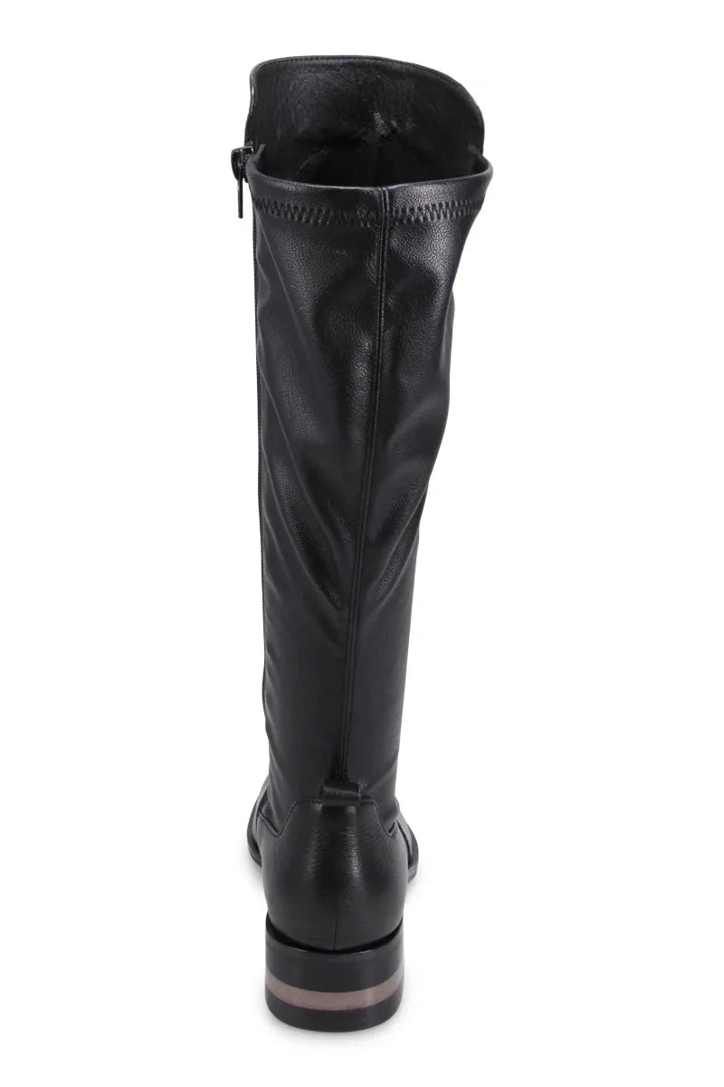 Django & Juliette Foxx Knee High Leather Boots Black