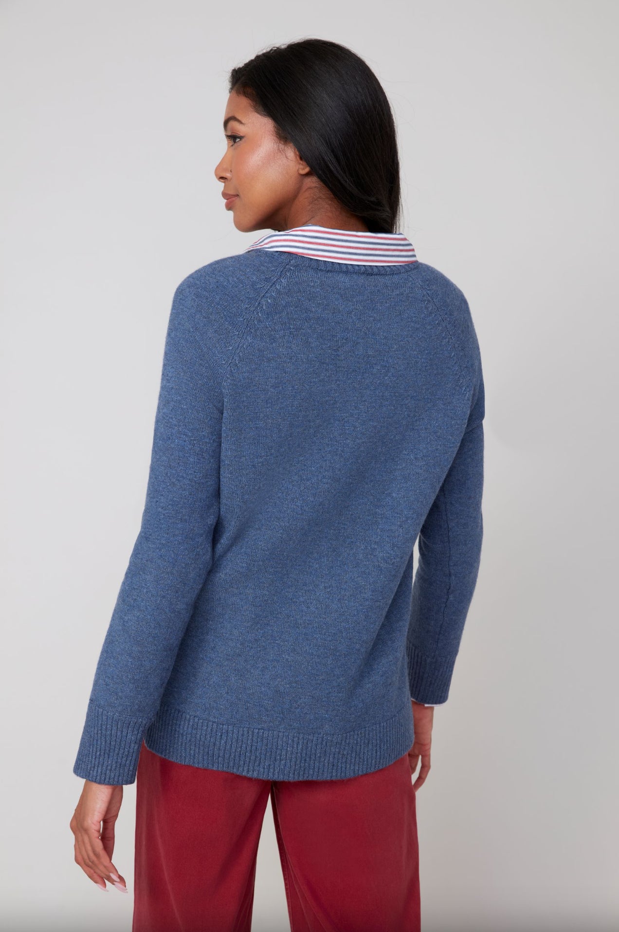 Renuar Round Neck Knit Sweater Oxford