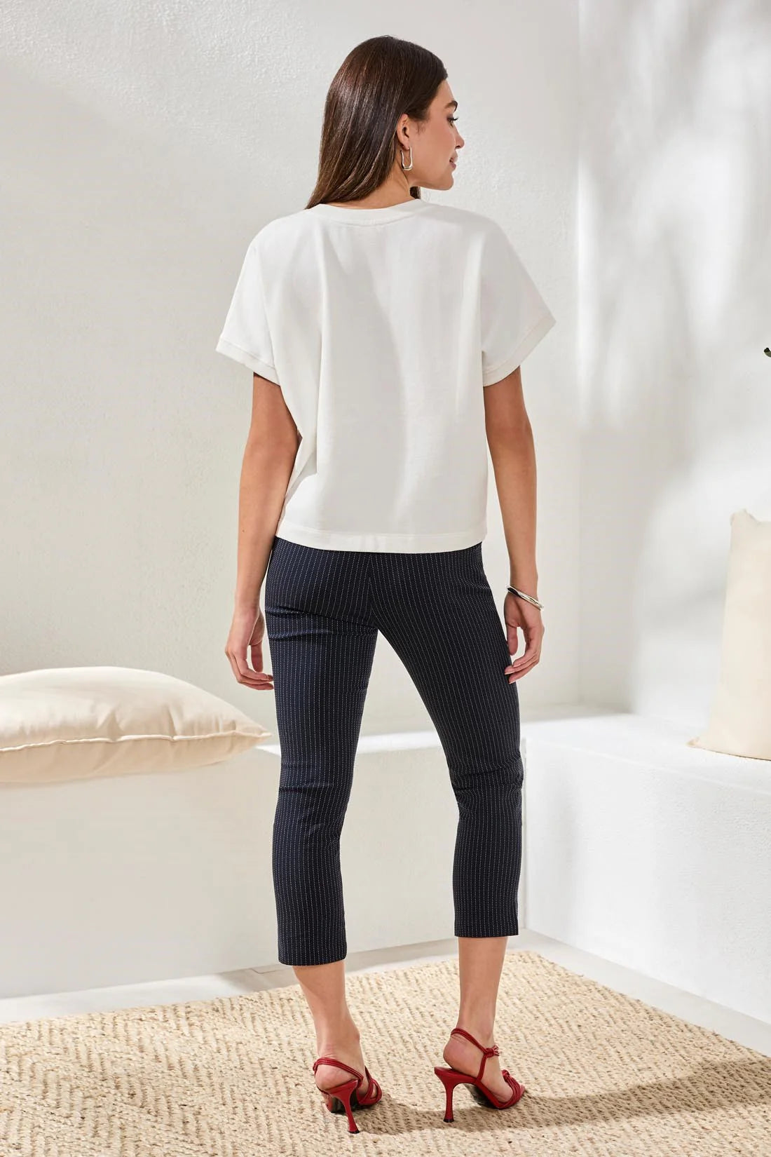 Tribal Embroidered More Love Cap Sleeve Top