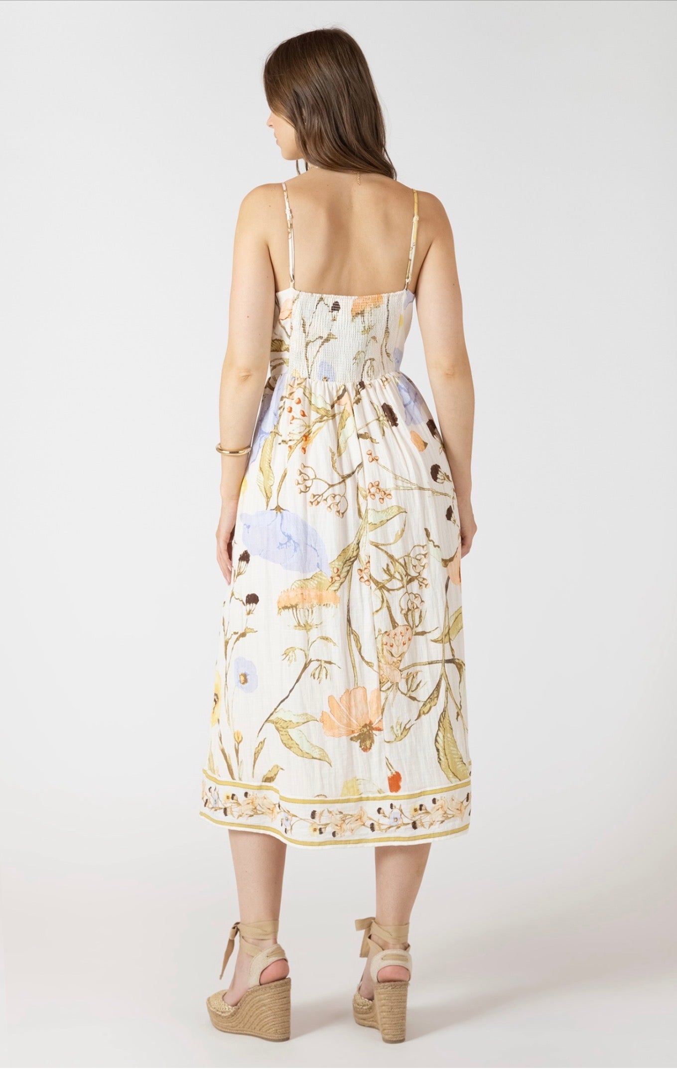Dex Smocked Detail Midi Dress
