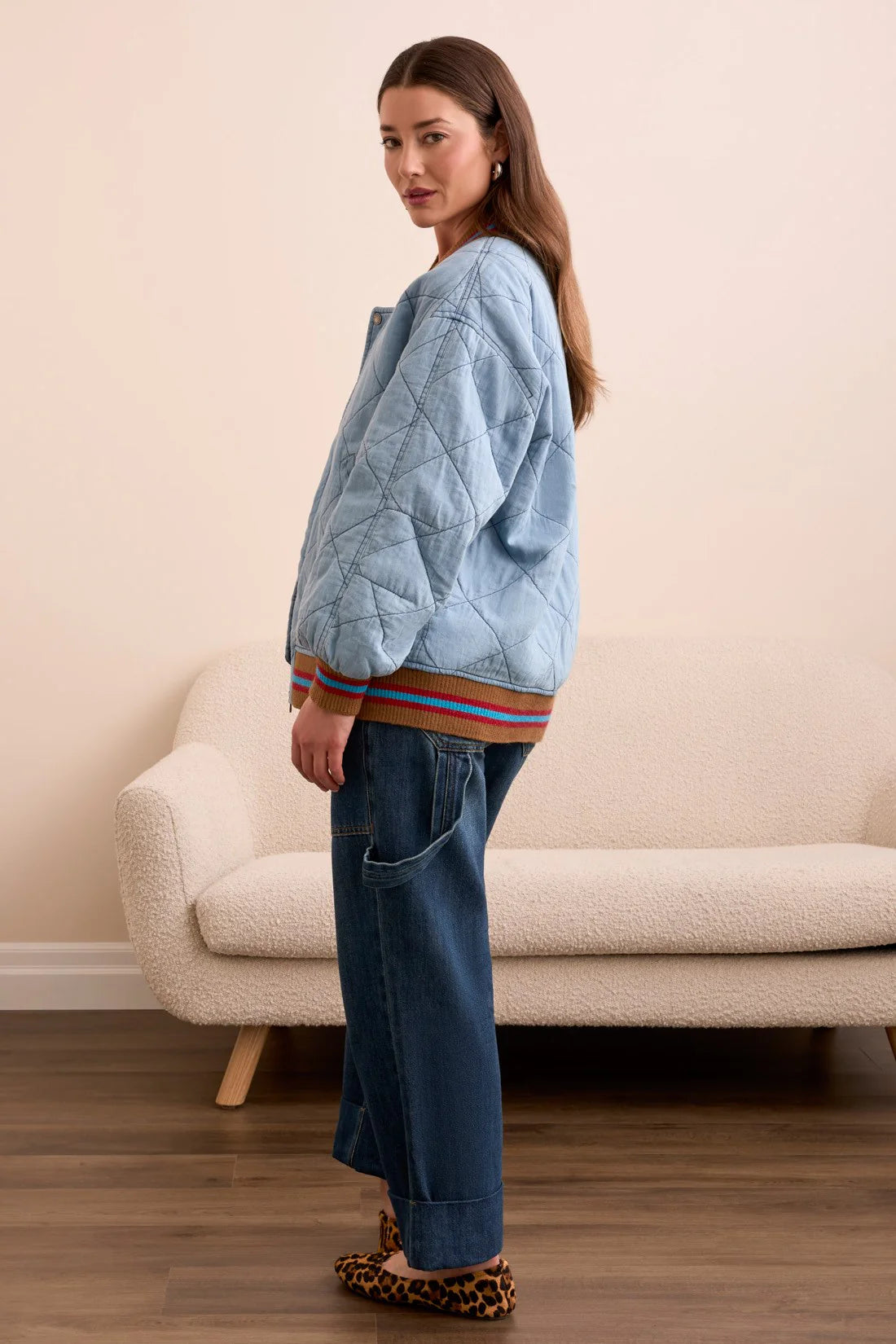 Tribal Blue Threads Out of the Blue Bomber Jacket