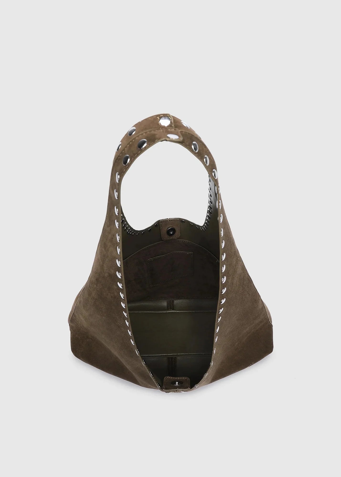 Louenhide Hailey Suede Shoulder Bag Olive