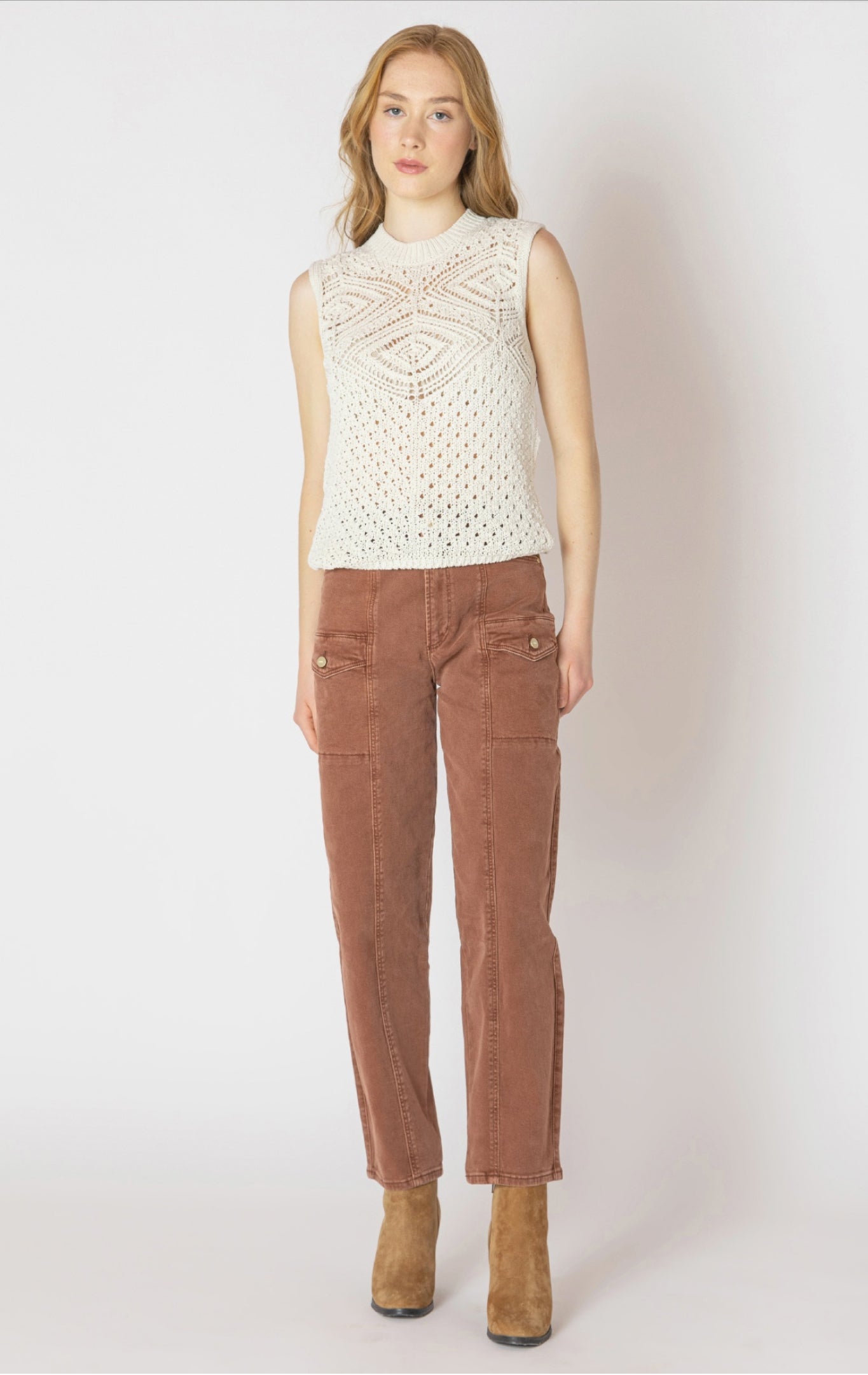 Dex Pointelle Knit Tank