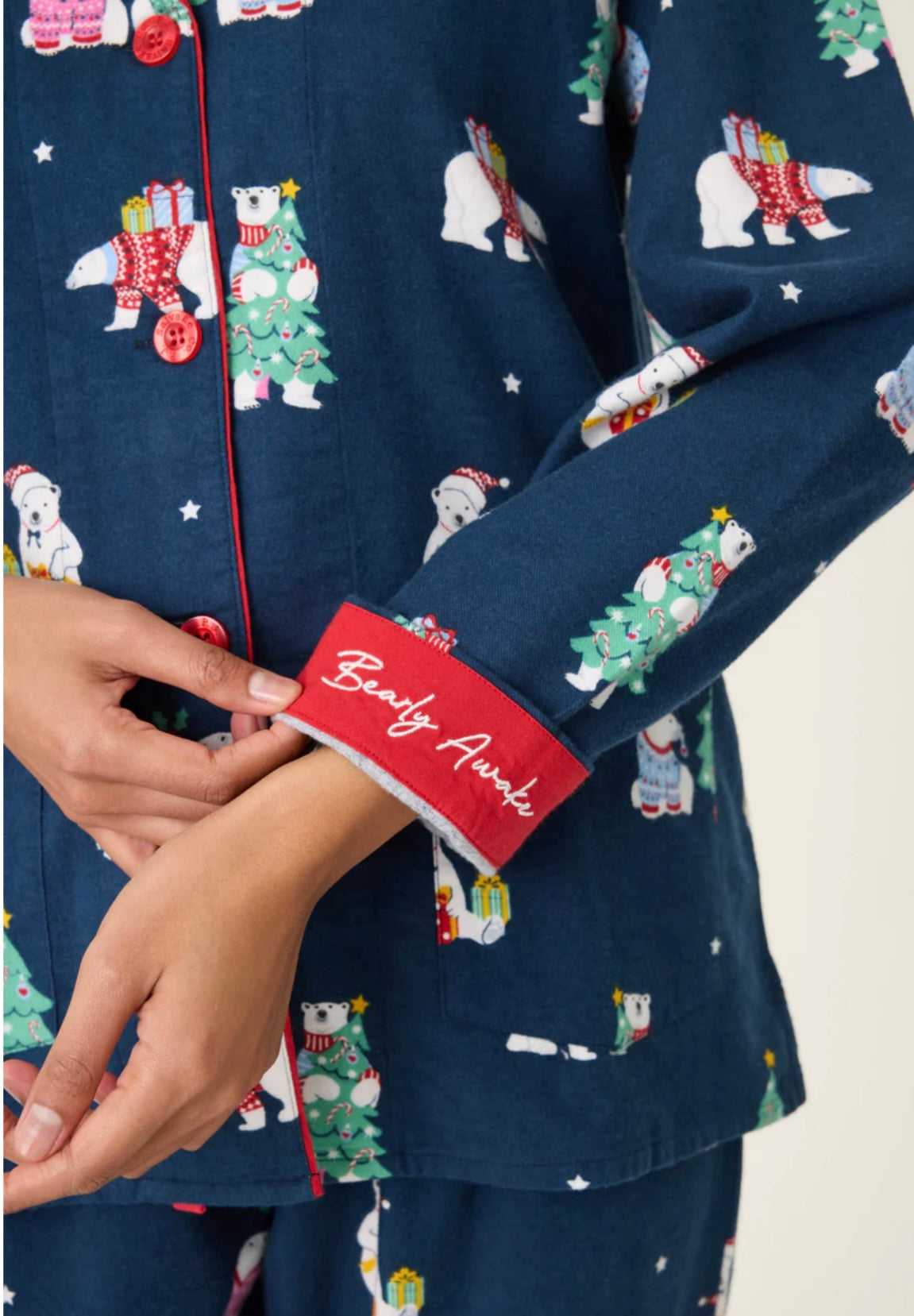 PJ Salvage Bearly Awake Flannel Pj Set