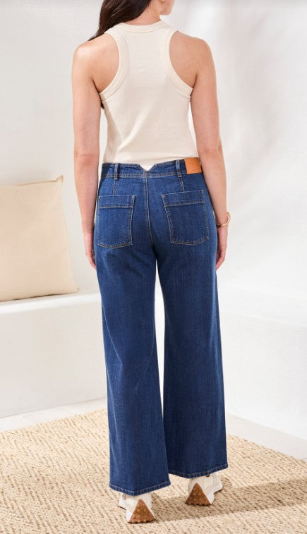 Tribal Brooke Hugging Wide Leg Dream Blue Dream