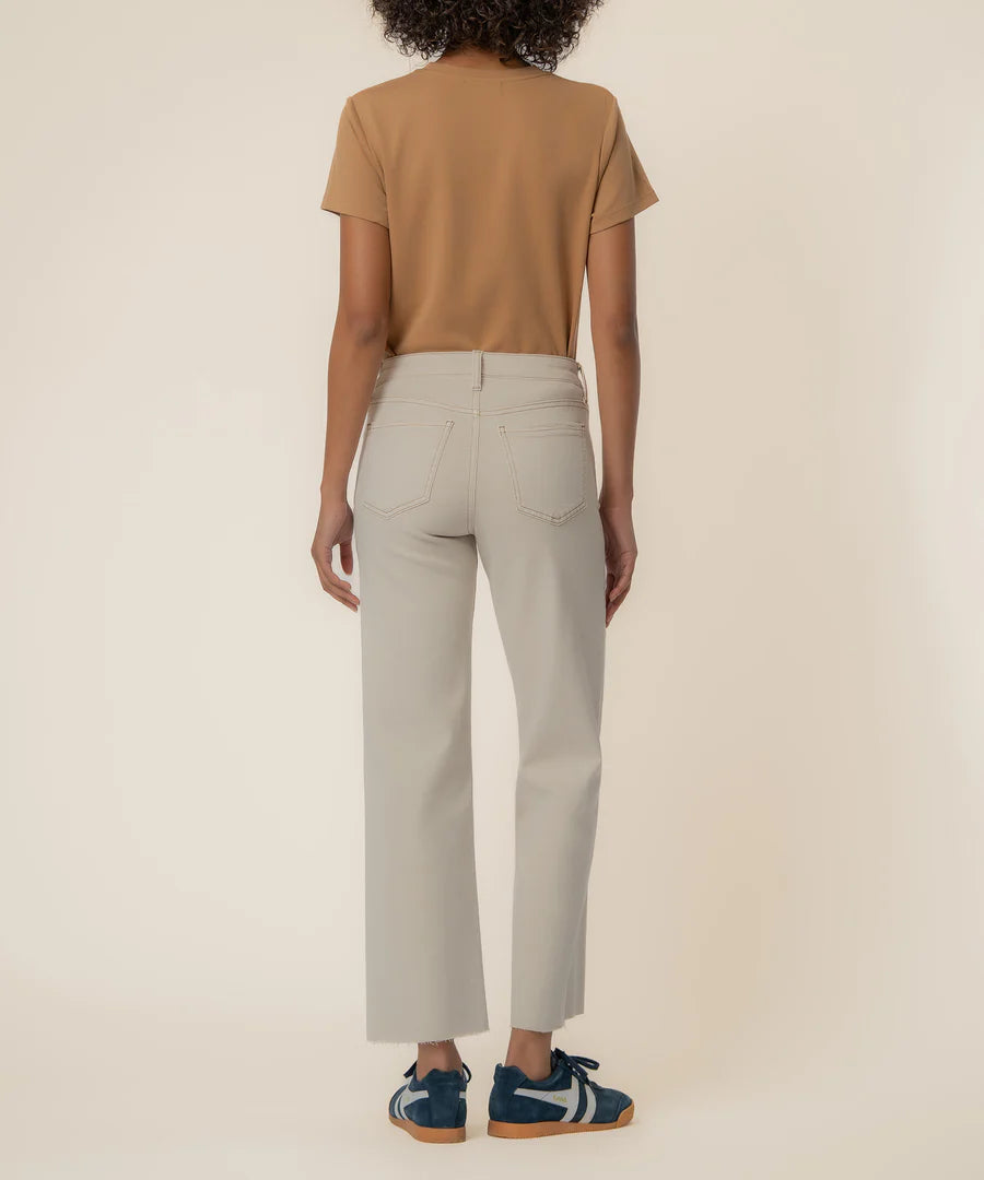 Kut Charlotte High Rise Wide Leg Jeans Ecru