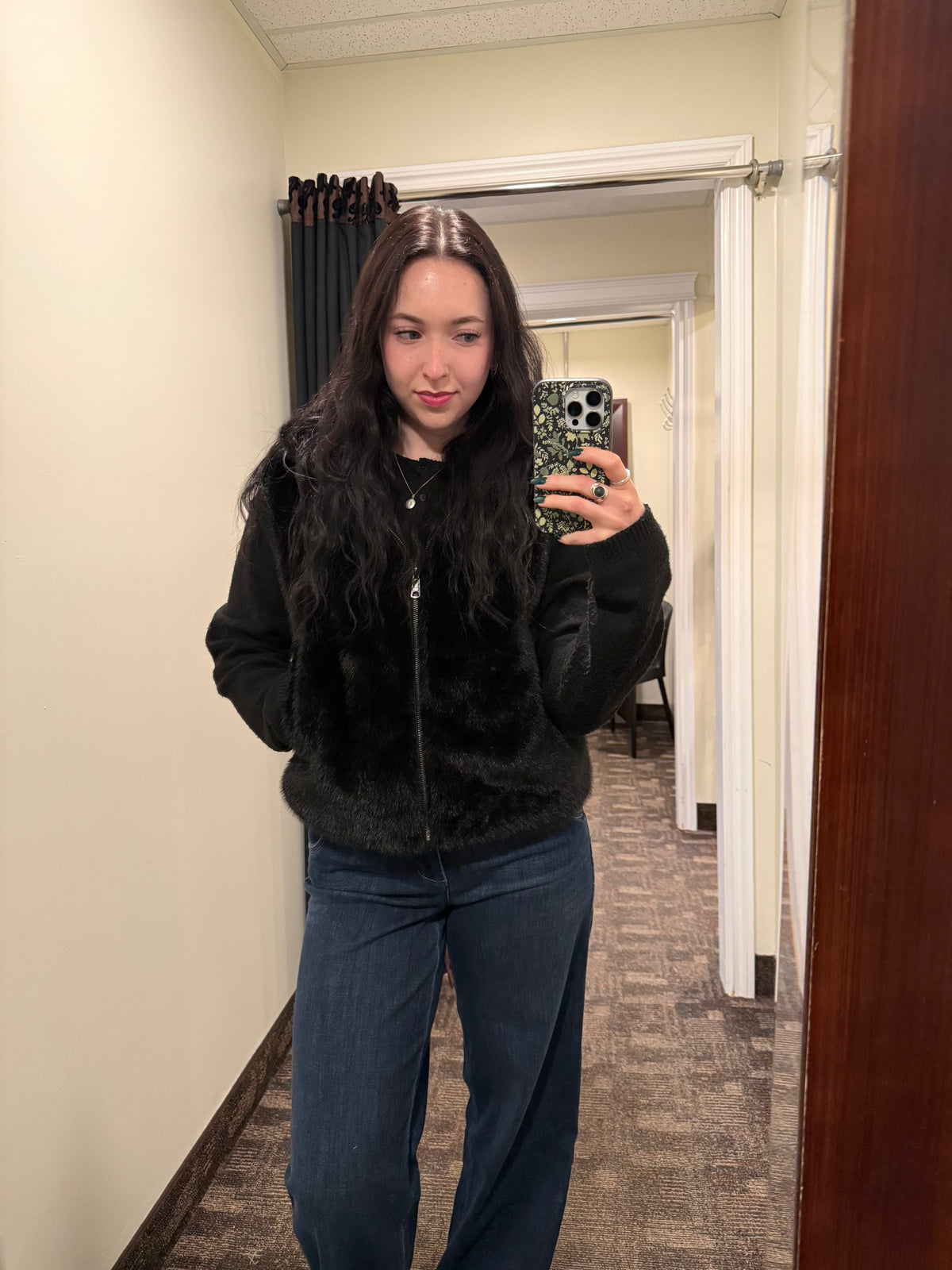 Soya Concept Haye Faux Fur Vest Black