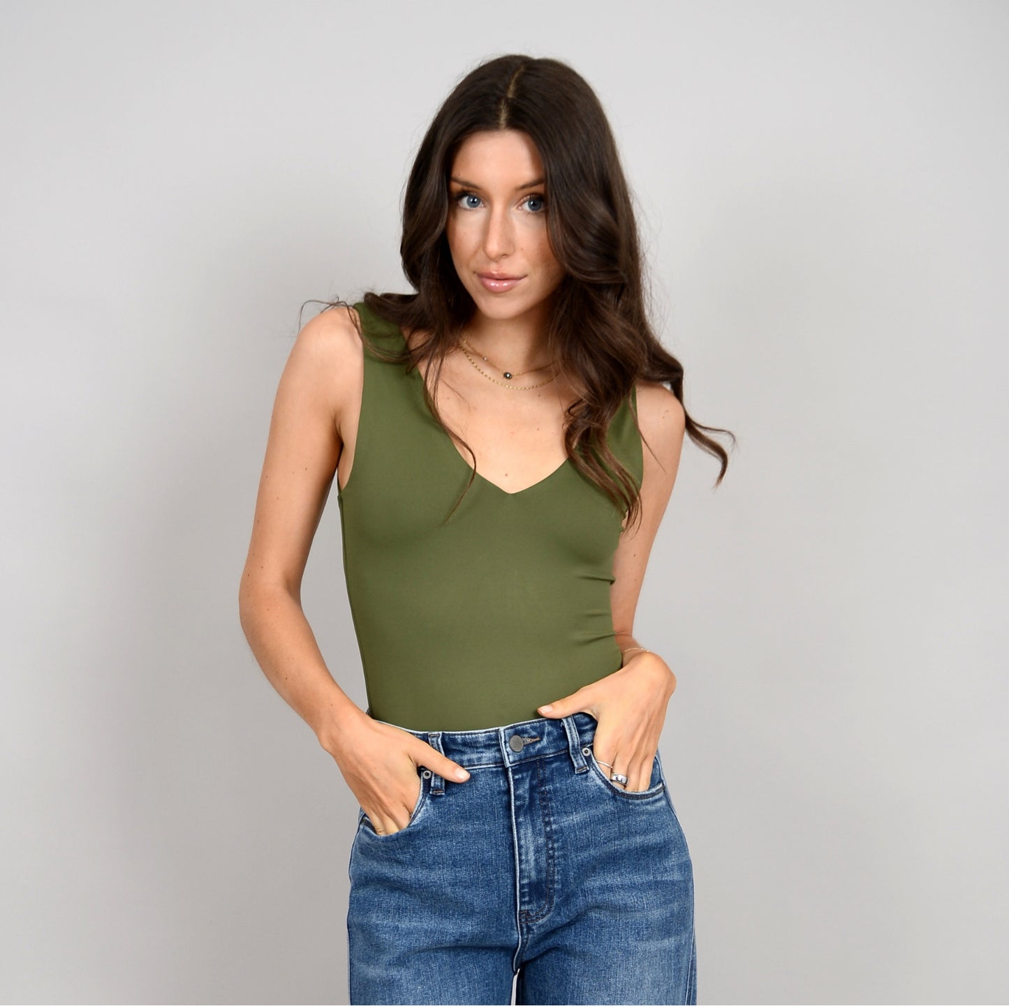 Second Skin Valentina Bodysuit Olive