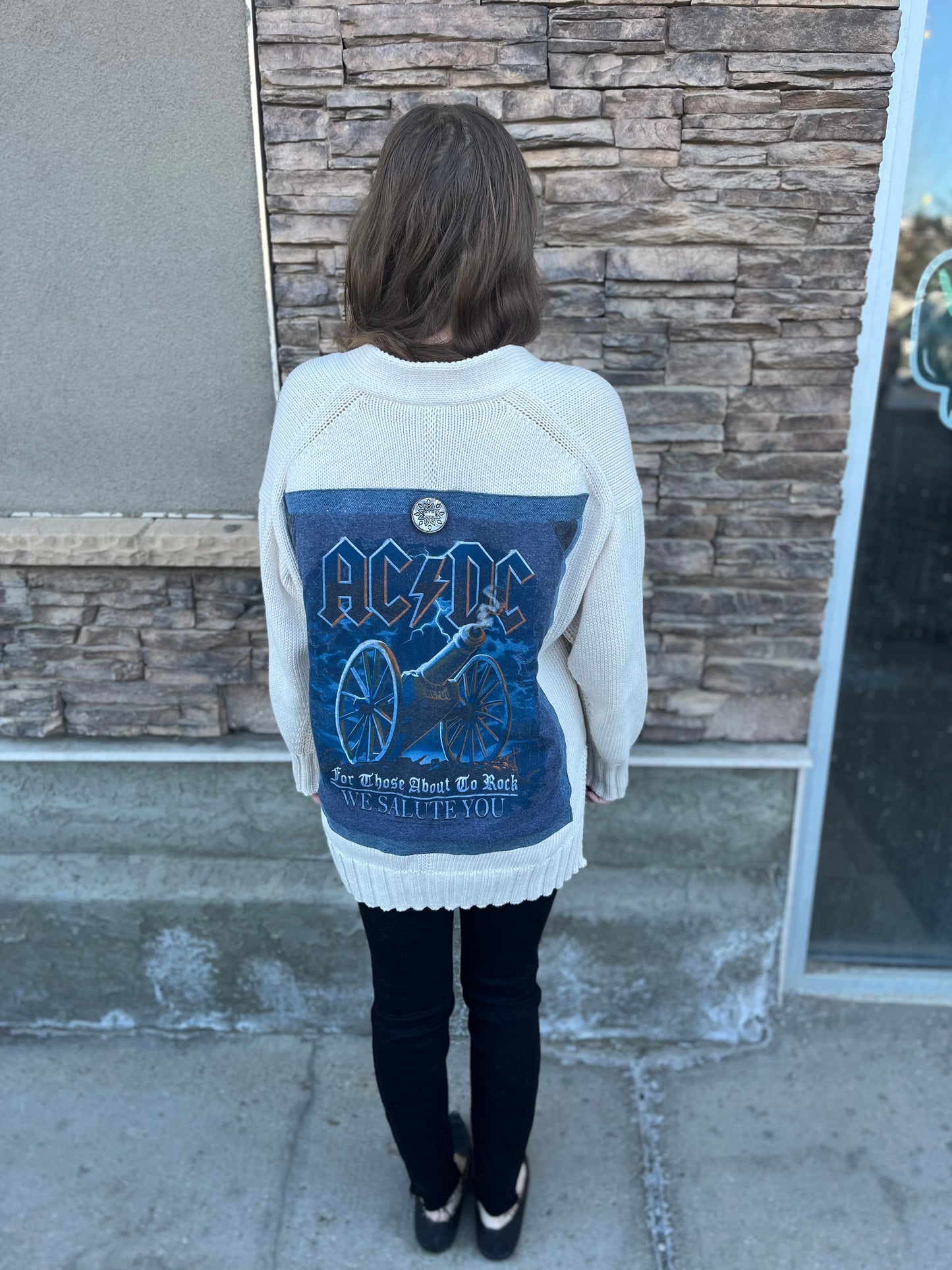 Shannon Passero AC/DC Cardigan