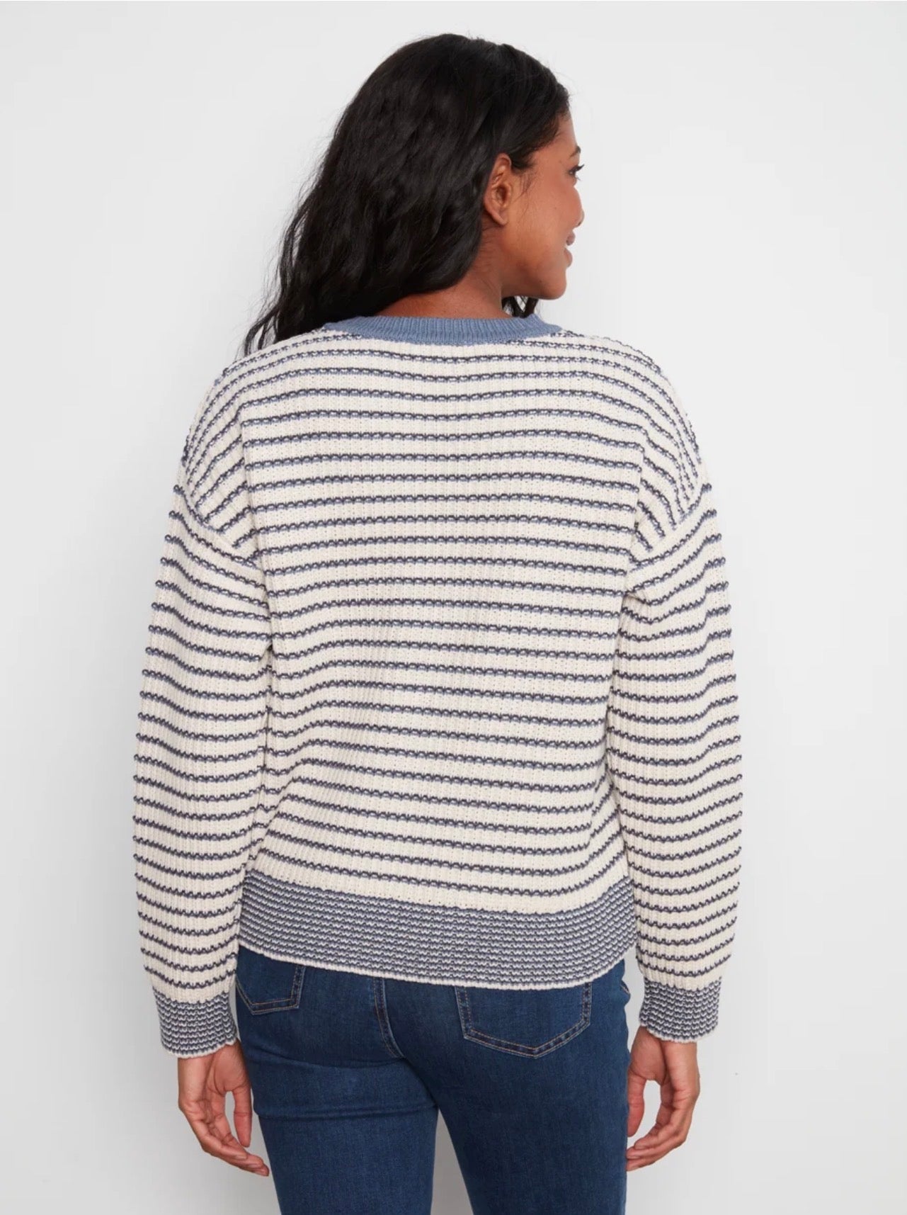 Charlie B Striped Knit Sweater