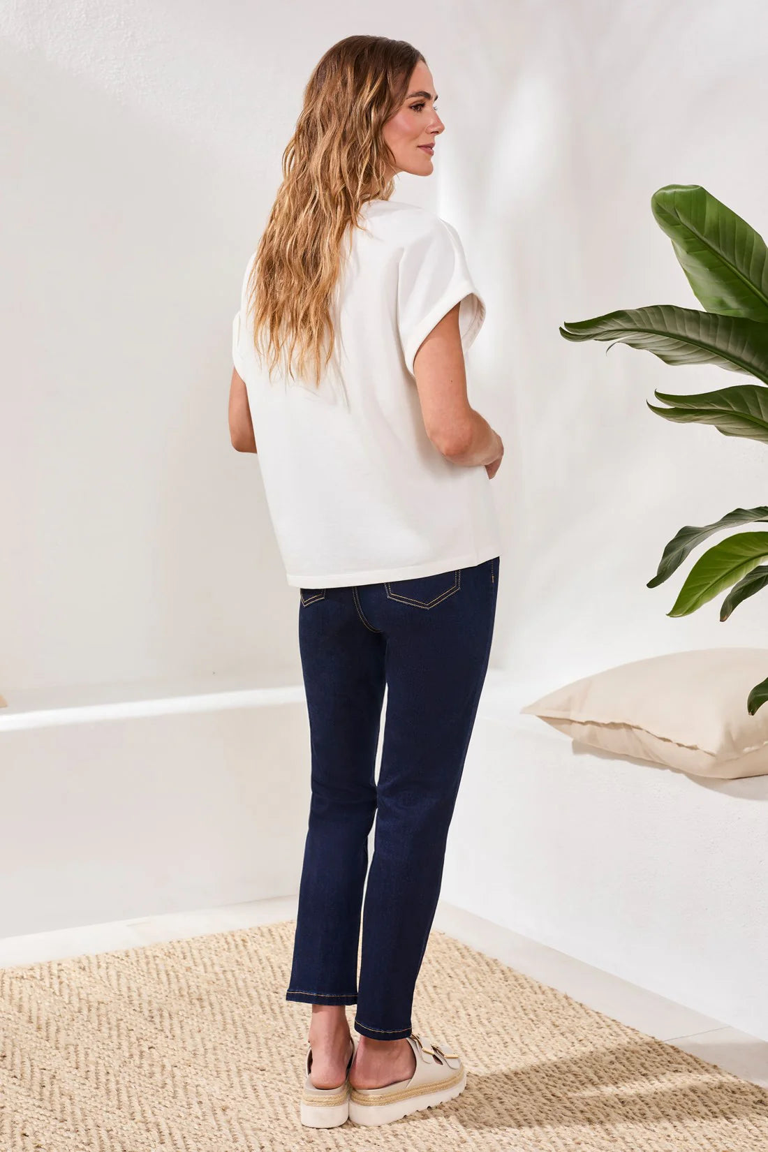 Tribal Cap Sleeve Embroided Tee