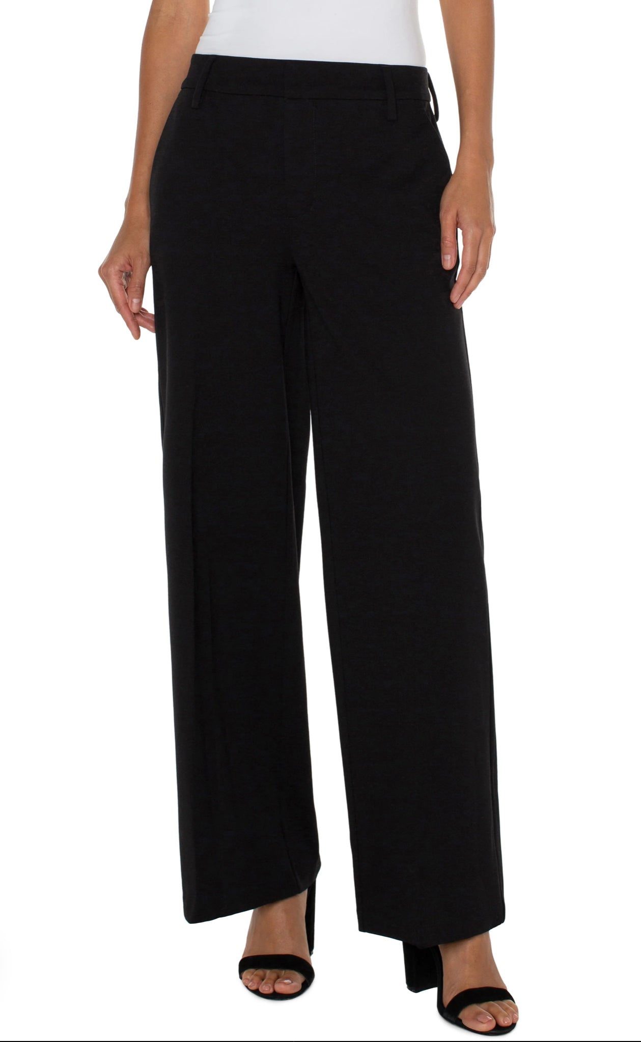 Liverpool Kelsey Wide Leg Pants Black