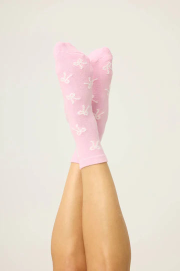 Secret Garden Bow Crew Socks