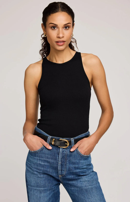 Gentle Fawn Ronan Ribbed Tank Black