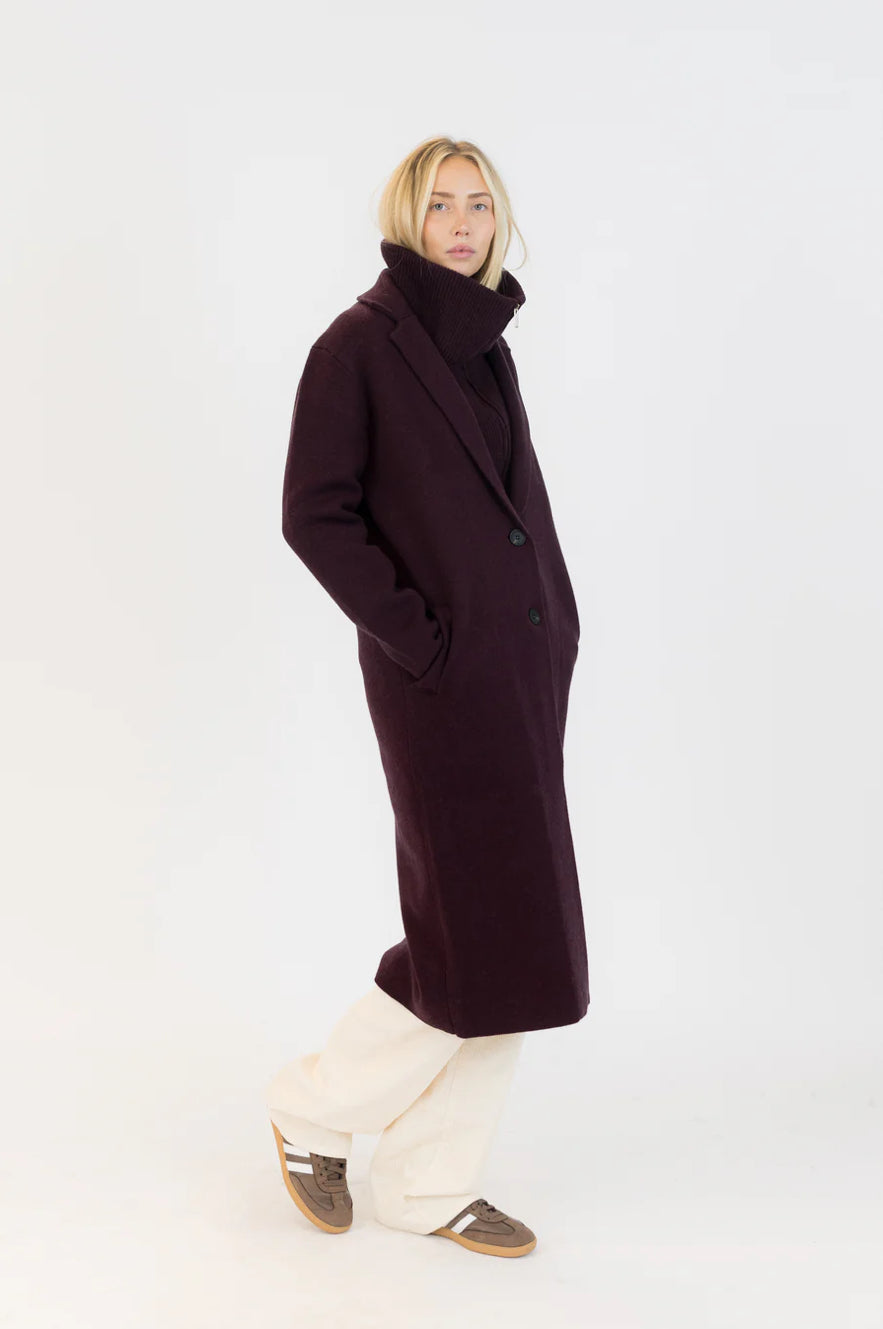 Lyla & Luxe Vicki Coat Burgundy