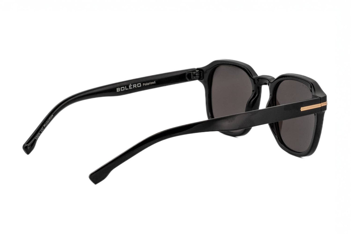 Bolero Quinn Retro Square Sunglasses Black Smoke Non-Polarized