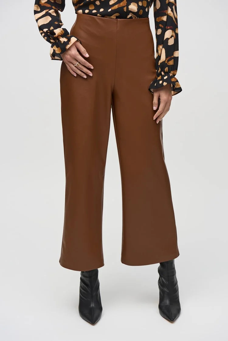 Joseph Ribkoff Leatherette Wide-Leg Pull-On Pants 244118