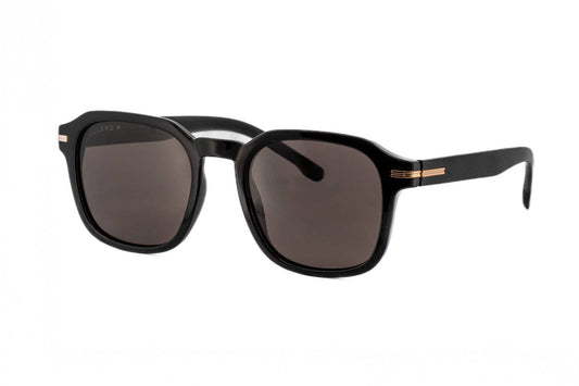 Bolero Quinn Retro Square Sunglasses Black Smoke Non-Polarized