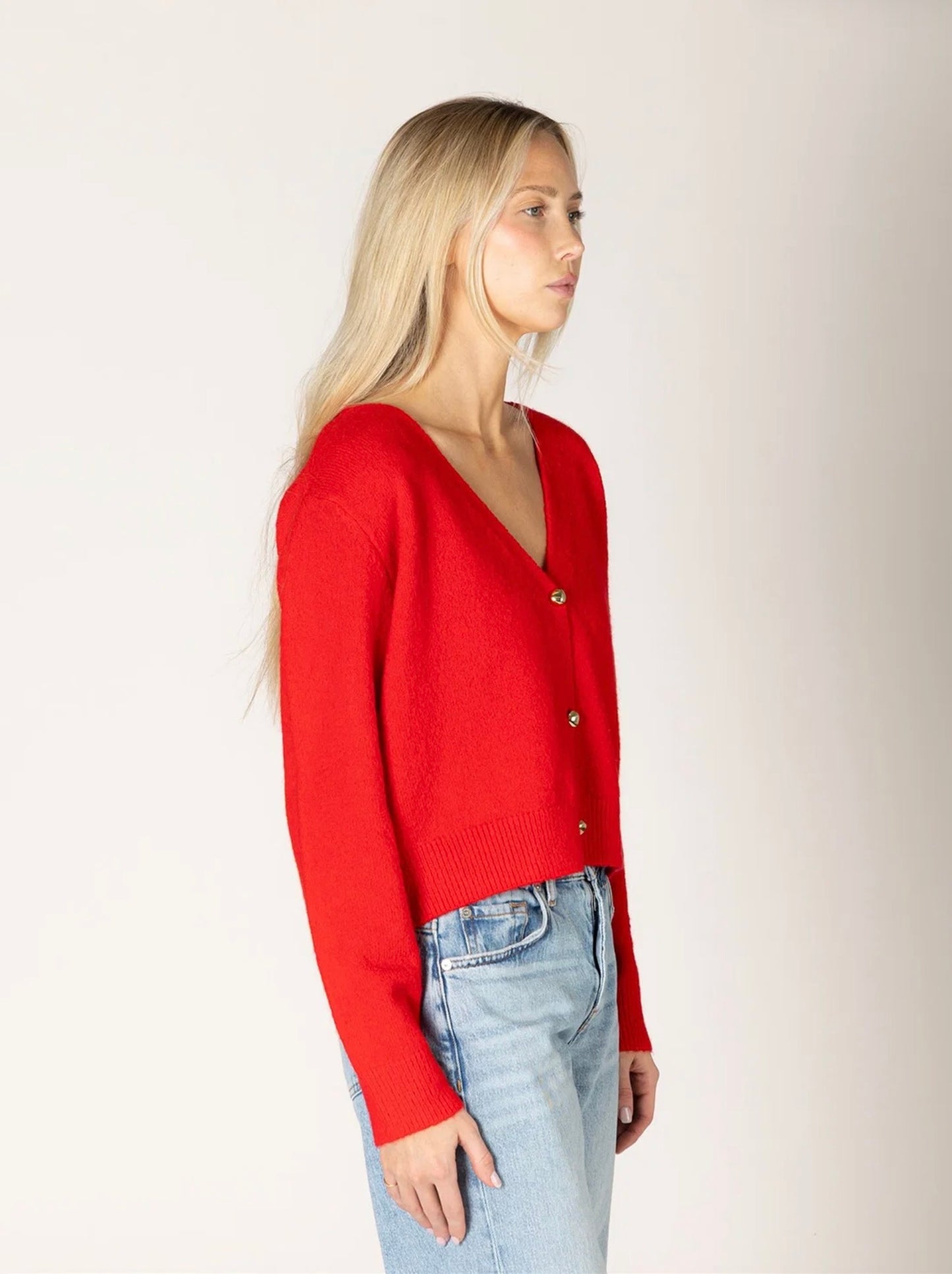Lyla & Luxe Kailie Cardigan Scarlet