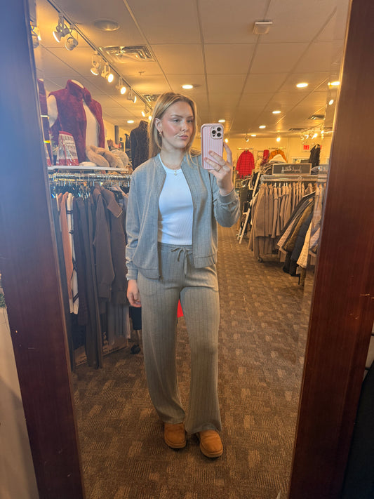 Soya Concept Vivi Striped Cardigan Grey