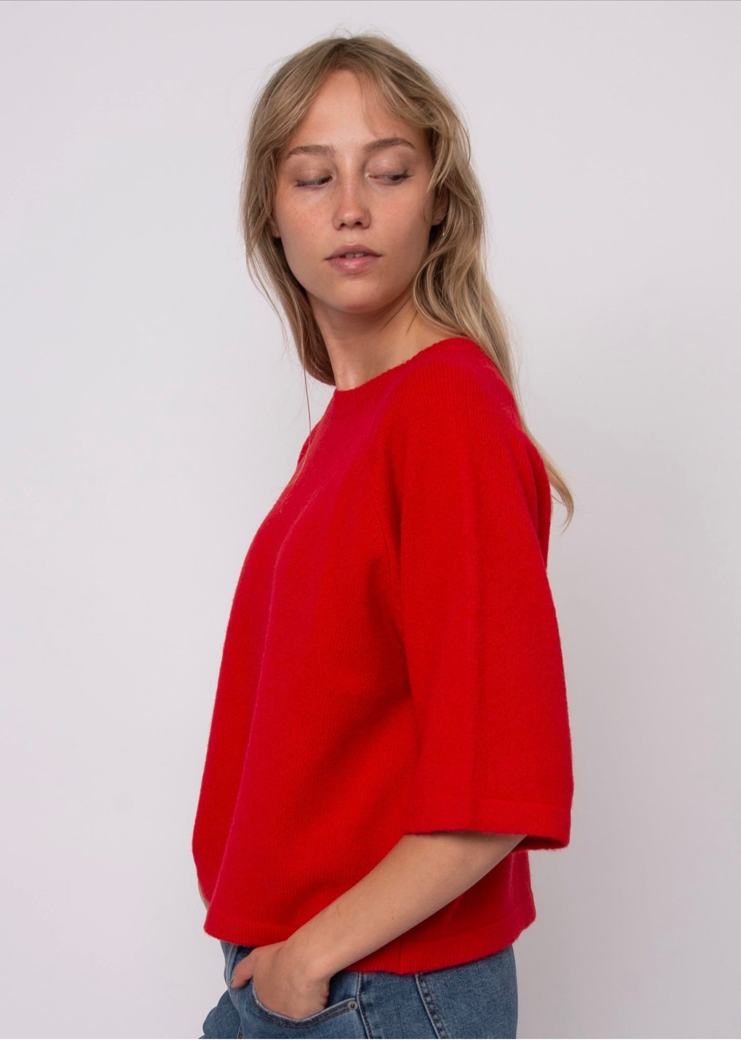 RD Style Ulla Raglan Sleeve Sweater Red