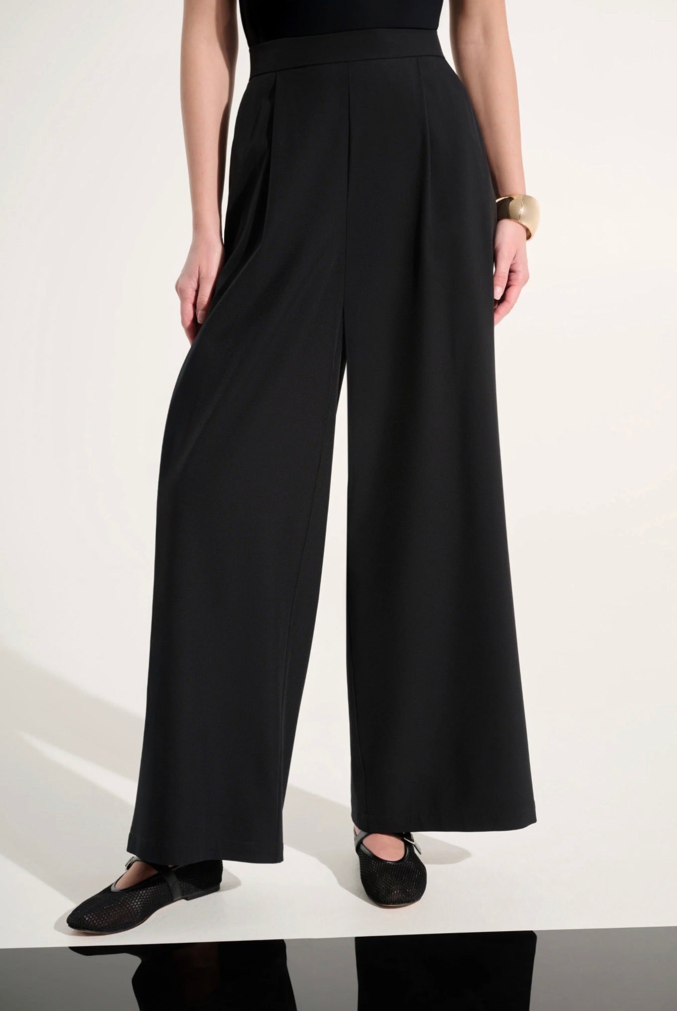 Joseph Ribkoff Stretch Woven Pull-On Wide Leg Pants 262622