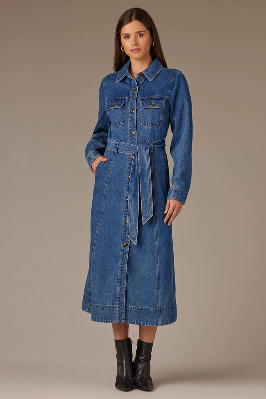 Wit & Wisdom Button Down Long Denim Dress