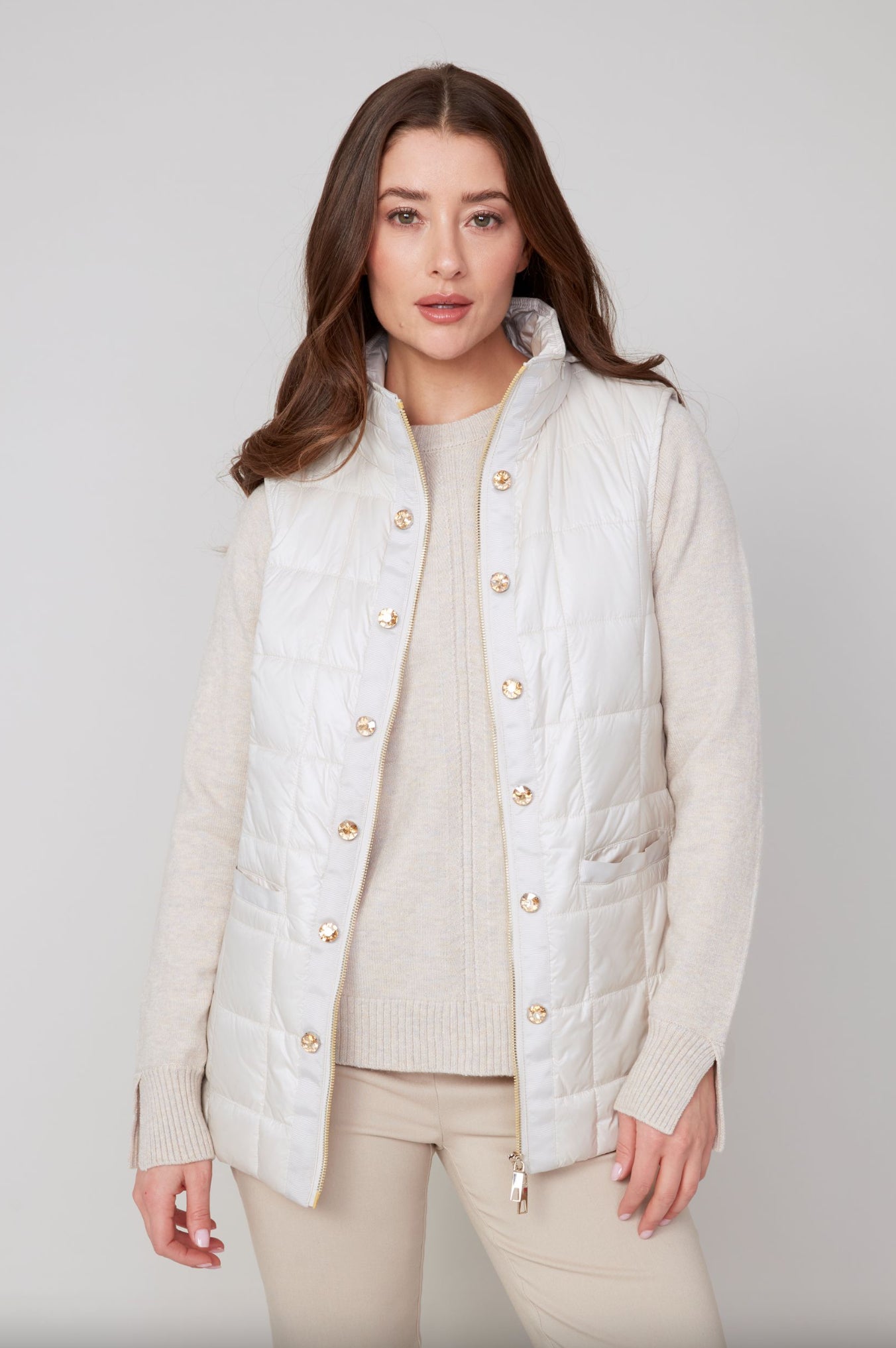 Renuar Hooded Vest Oyster