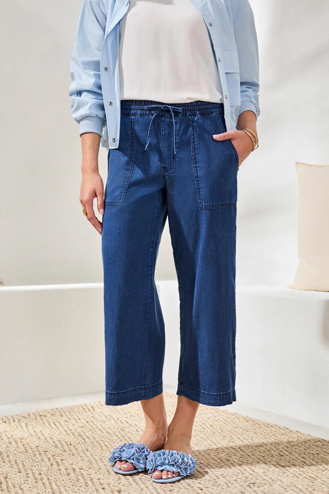 Tribal Audrey Wide Leg Denim Joggers