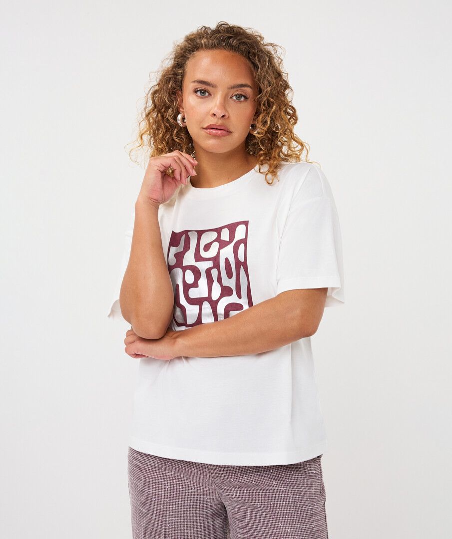 Esqualo L’Art Abstract Tee Silver