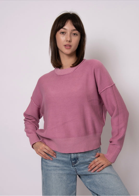 RD Style Nelkin Crewneck Sweater Petal Pink