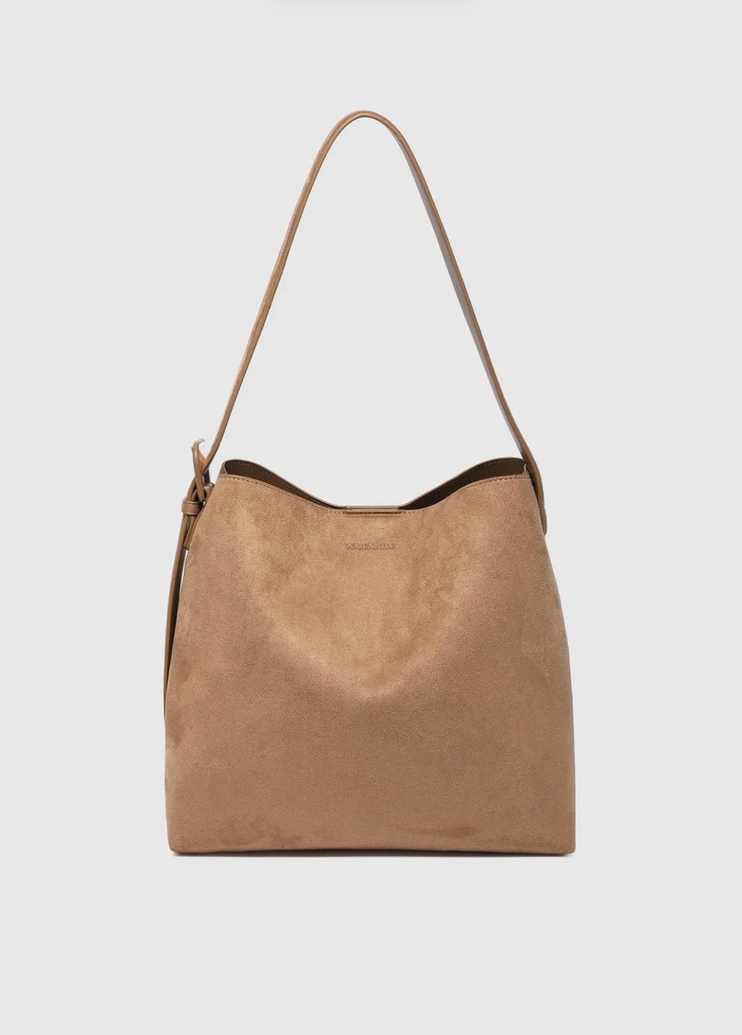 Louenhide Peyton Suede Shoulder Bag Honey
