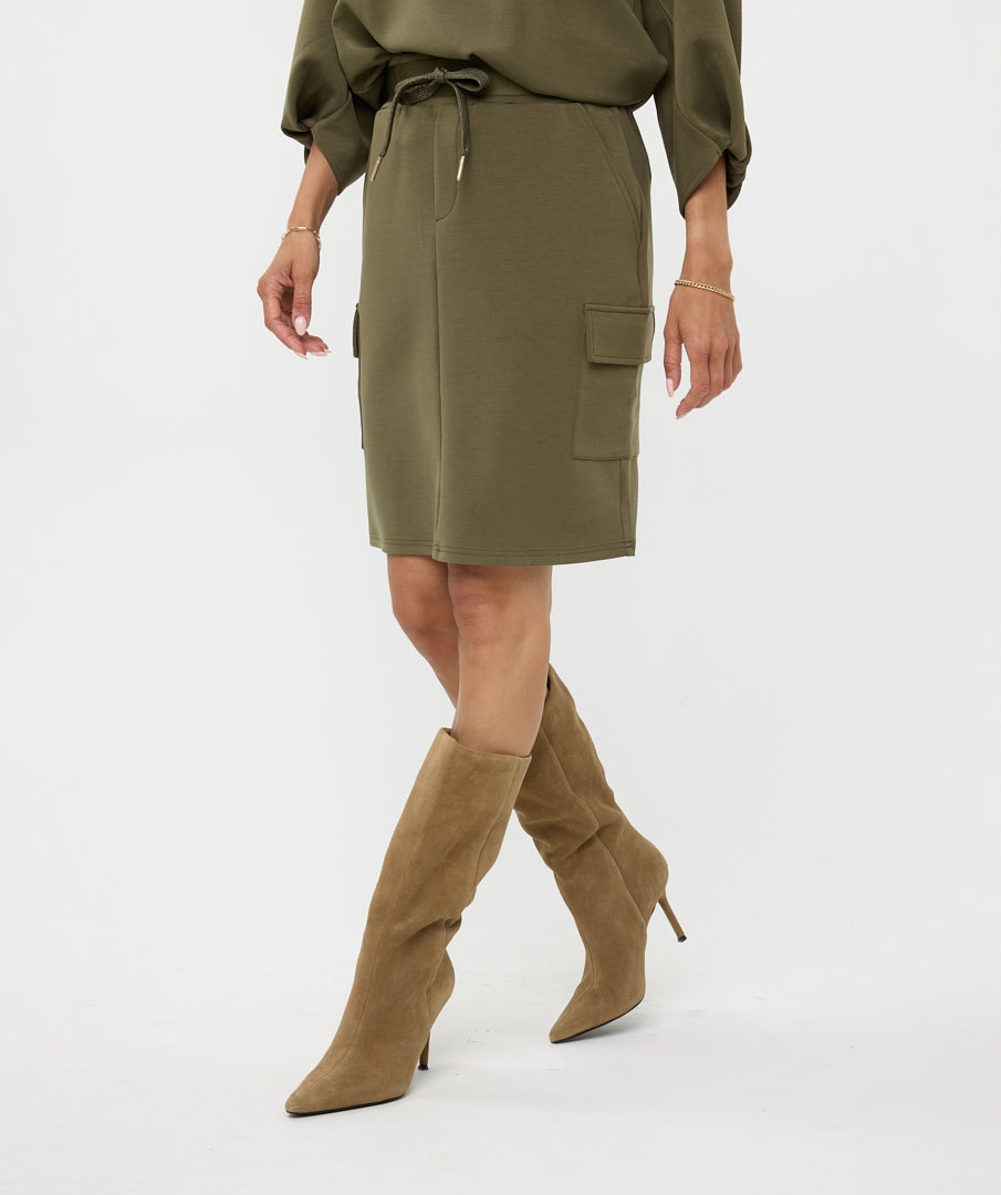 Esqualo Cargo Skirt Green