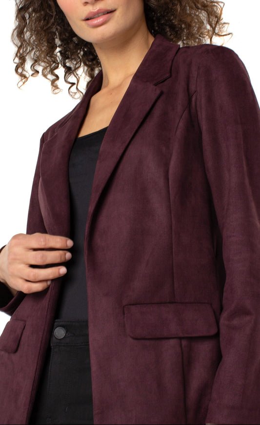 Liverpool Boyfriend Blazer Dark Oxblood
