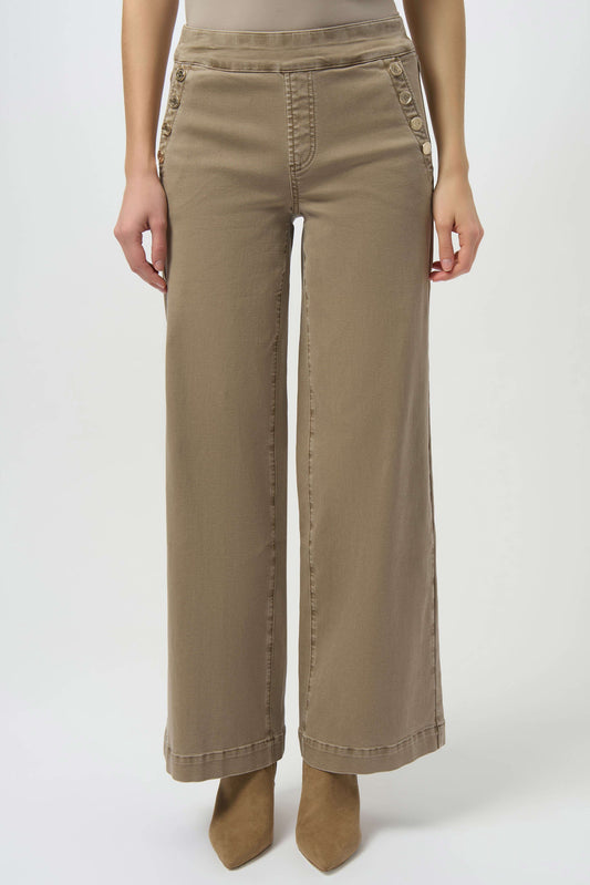 Joseph Ribkoff Classic Wide Leg Pull-On Jeans Fawn 254919