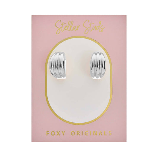 Foxy Originals Luna Stud Earrings Silver
